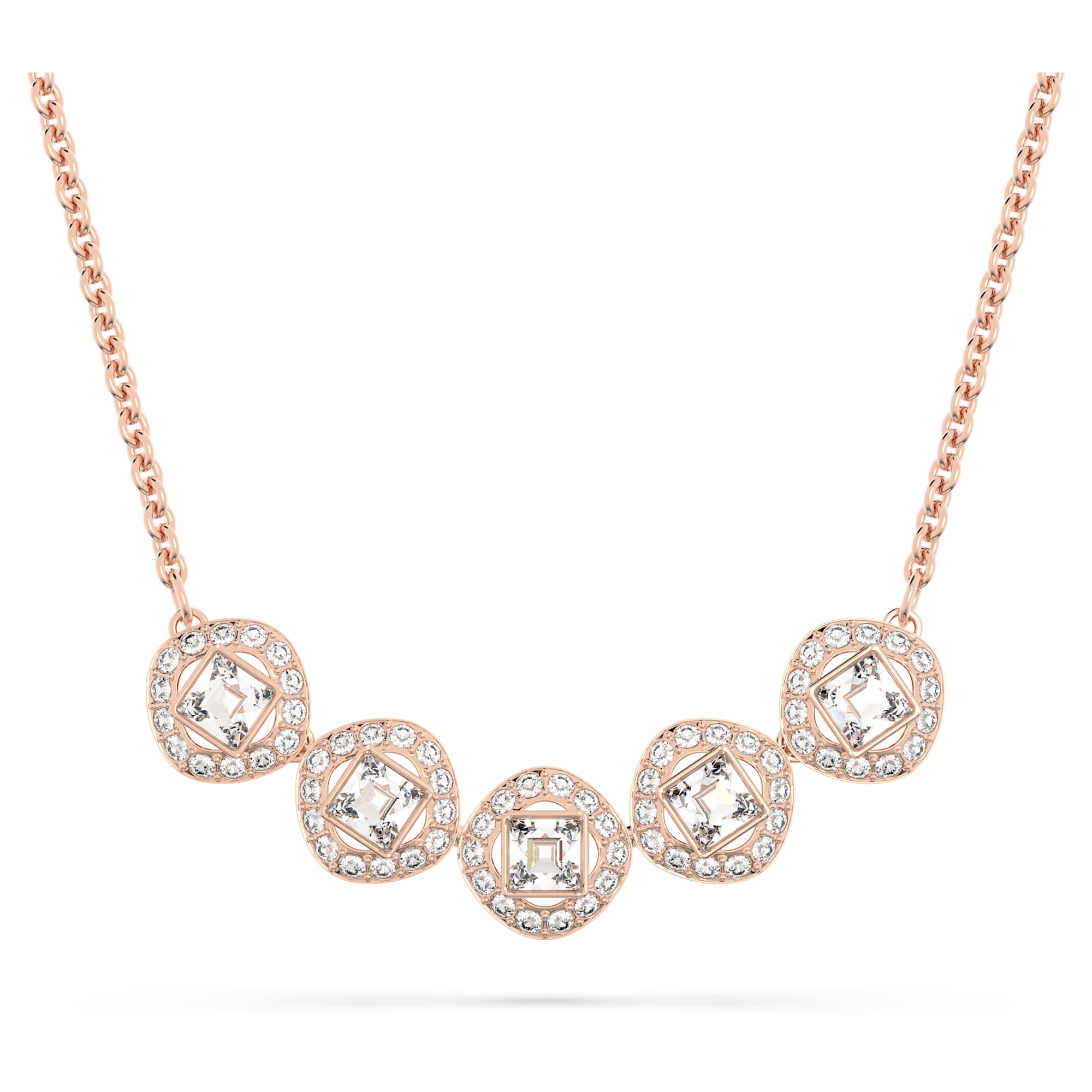 angelic-square-necklace-square-cut-white-rose-gold-tone-plated-swarovski-5646715