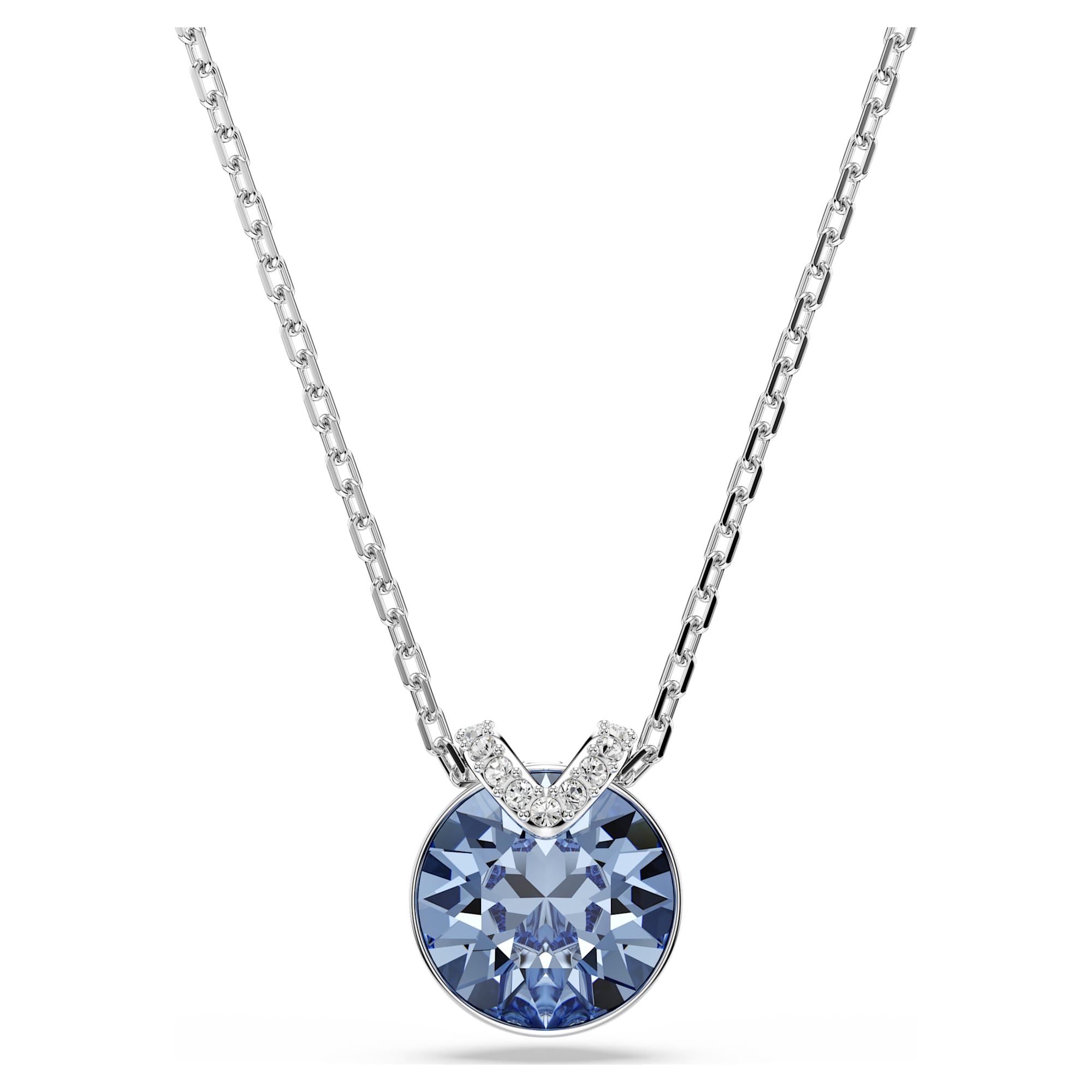 bella-v-pendant-round-cut-blue-rhodium-plated-swarovski-5734232
