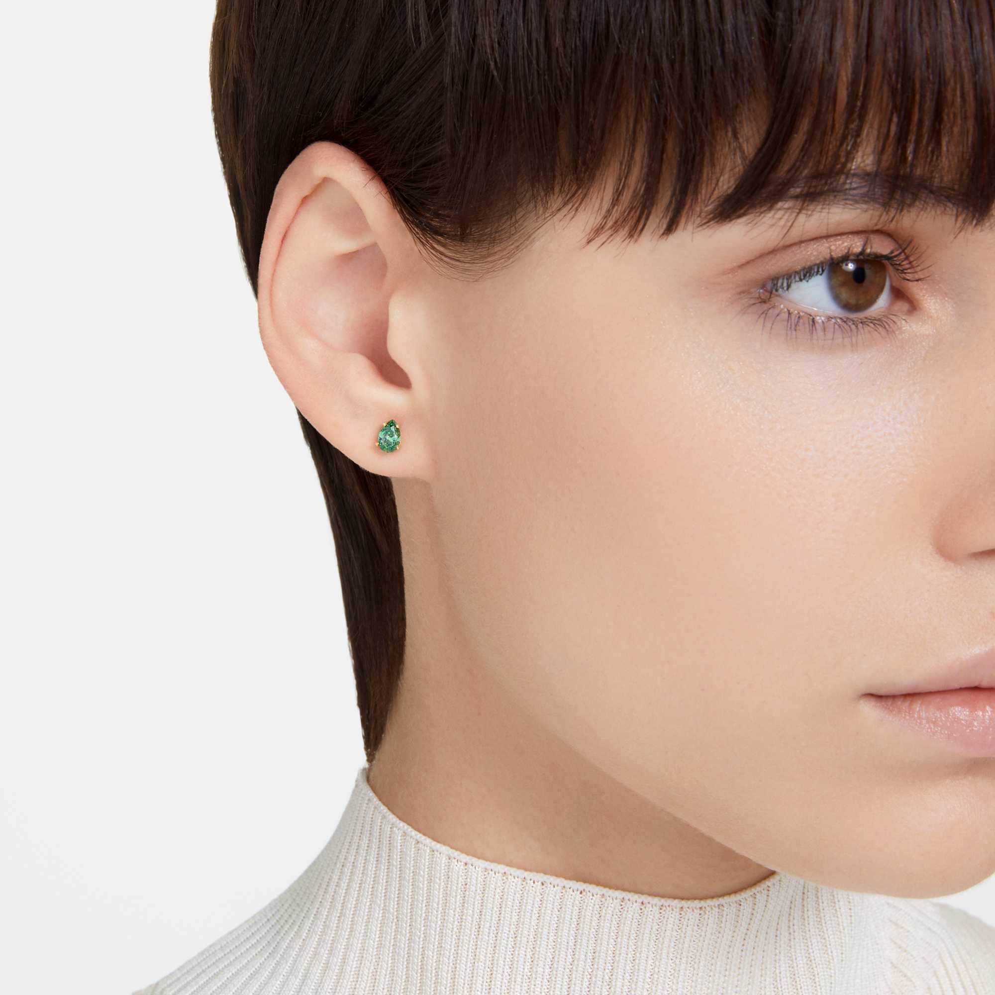 chroma-stud-earrings-pear-cut-green-18k-gold-finish-swarovski-5639120