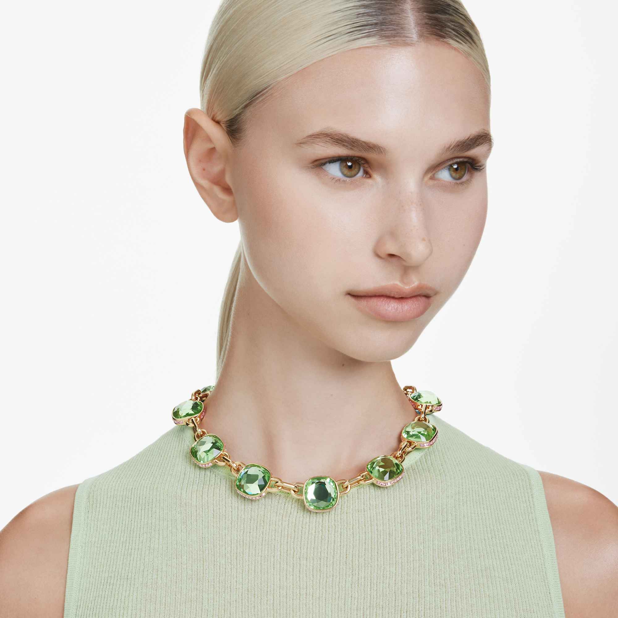 chroma-tennis-necklace-cushion-cut-multicolored-18k-gold-finish-swarovski-5692482