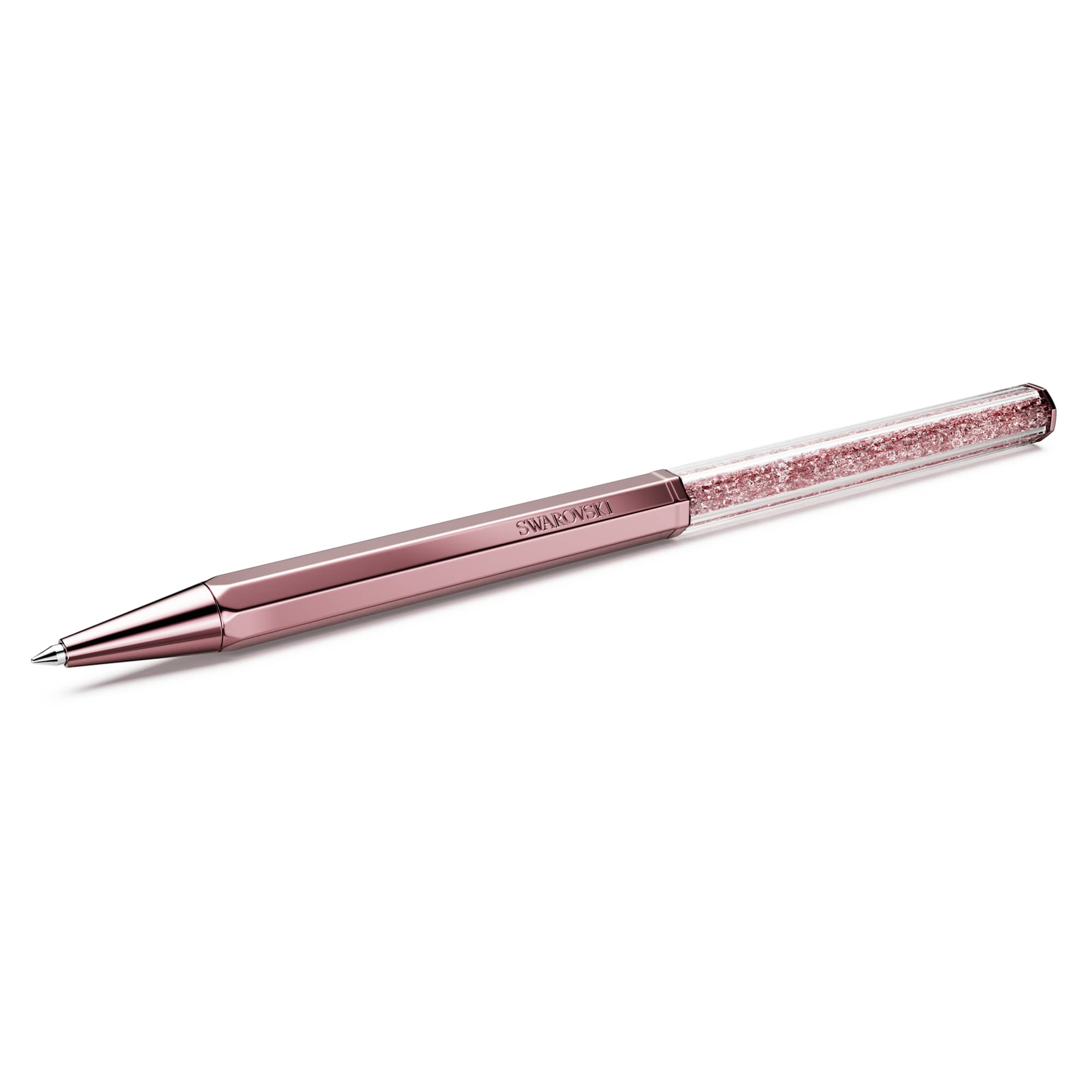 crystalline-ballpoint-pen-octagon-shape-pink-pink-lacquered-swarovski-5669937