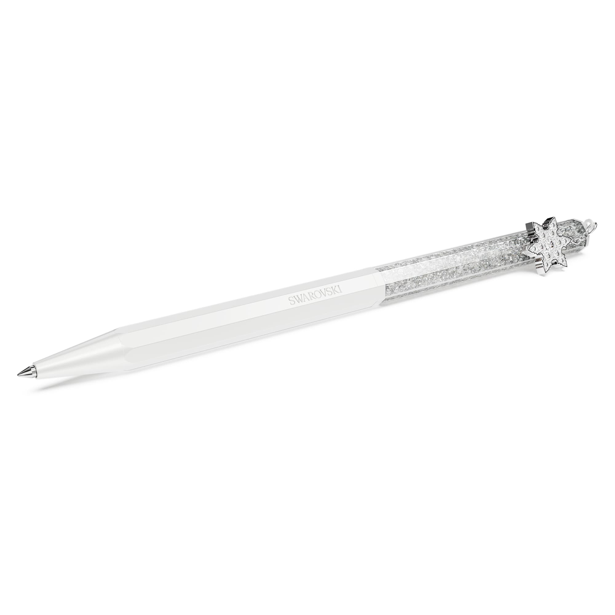 crystalline-ballpoint-pen-octagon-shape-snowflake-white-white-lacquered-swarovski-5696718