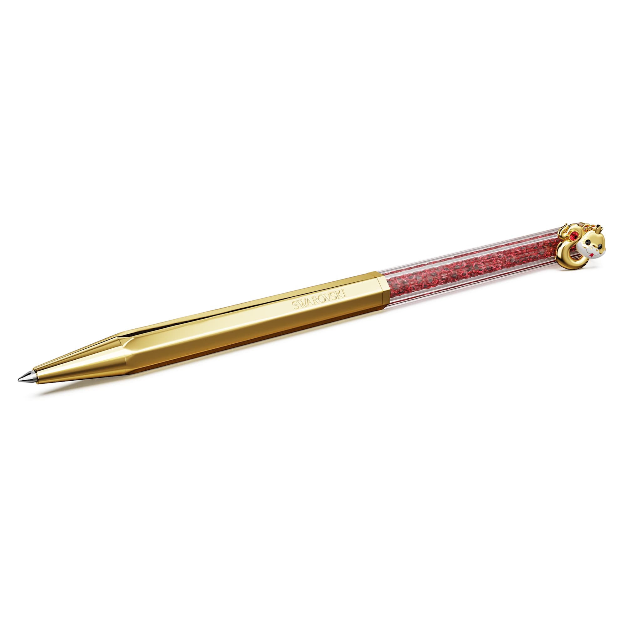 crystalline-chinese-new-year-ballpoint-pen-octagon-shape-year-of-the-snake-red-gold-tone-plated-swarovski-5699334