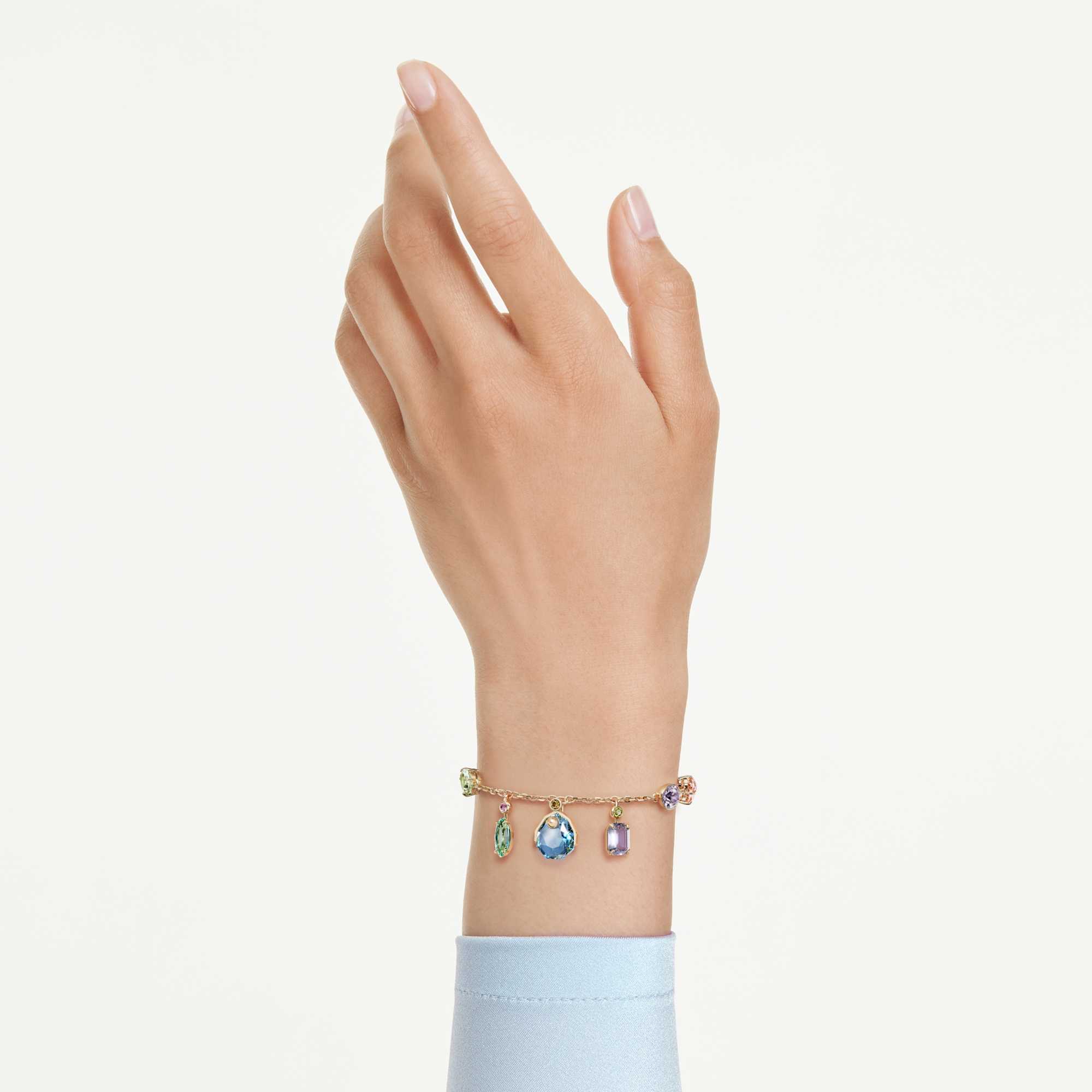 gema-bracelet-mixed-cuts-dangling-crystals-multicolored-18k-gold-finish-swarovski-5737442