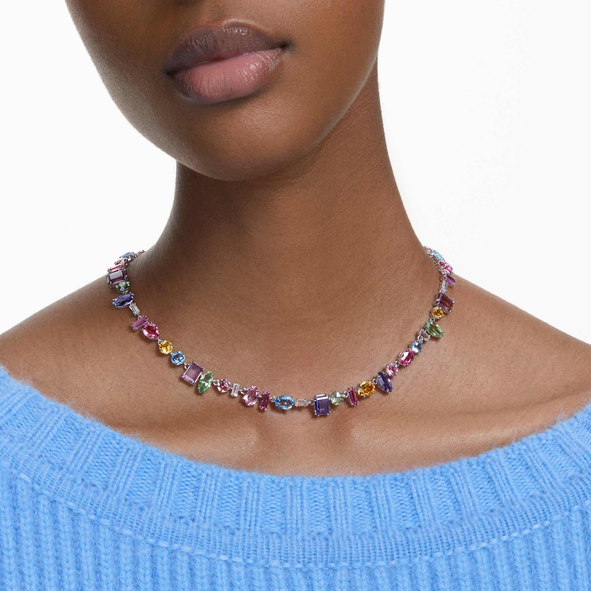gema-necklace-mixed-cuts-multicolored-rhodium-plated-swarovski-5656397
