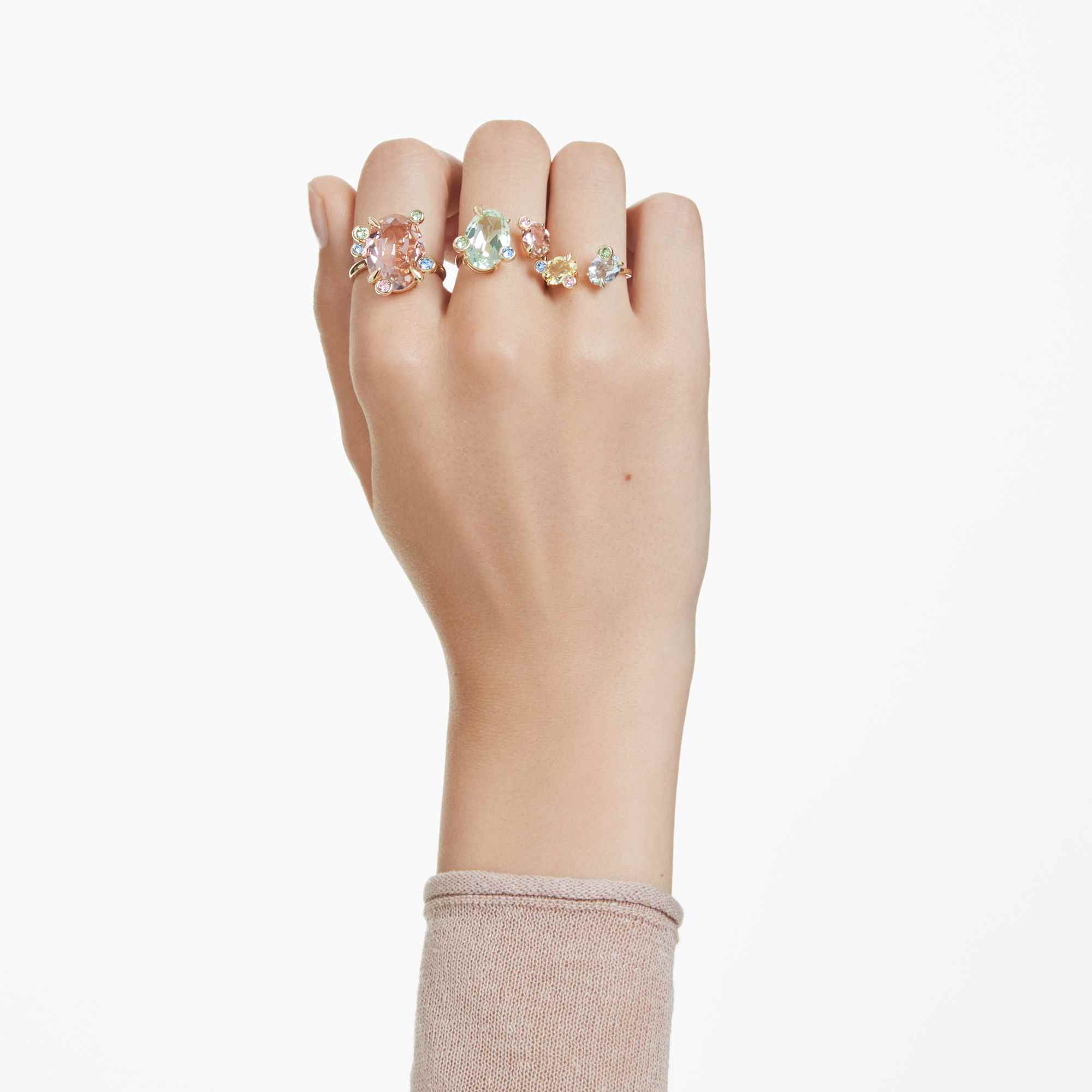 gema-ring-set-28329-mixed-cuts-multicolored-18k-gold-finish-swarovski-5705811