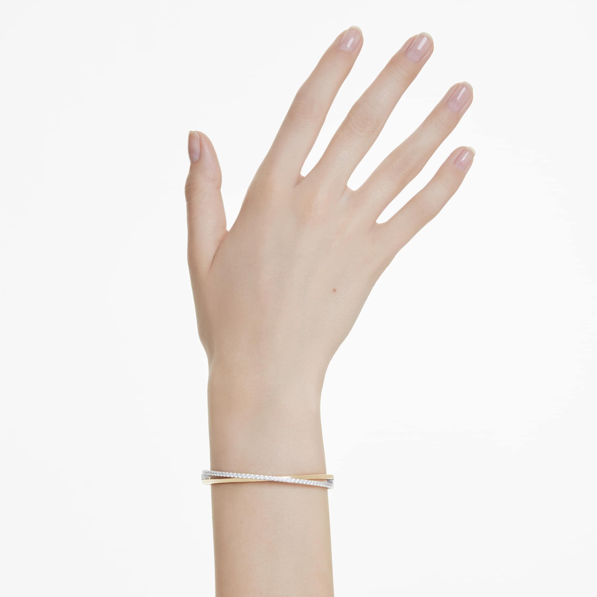 hyperbola-bangle-round-cut-white-mixed-metal-finish-swarovski-5689720