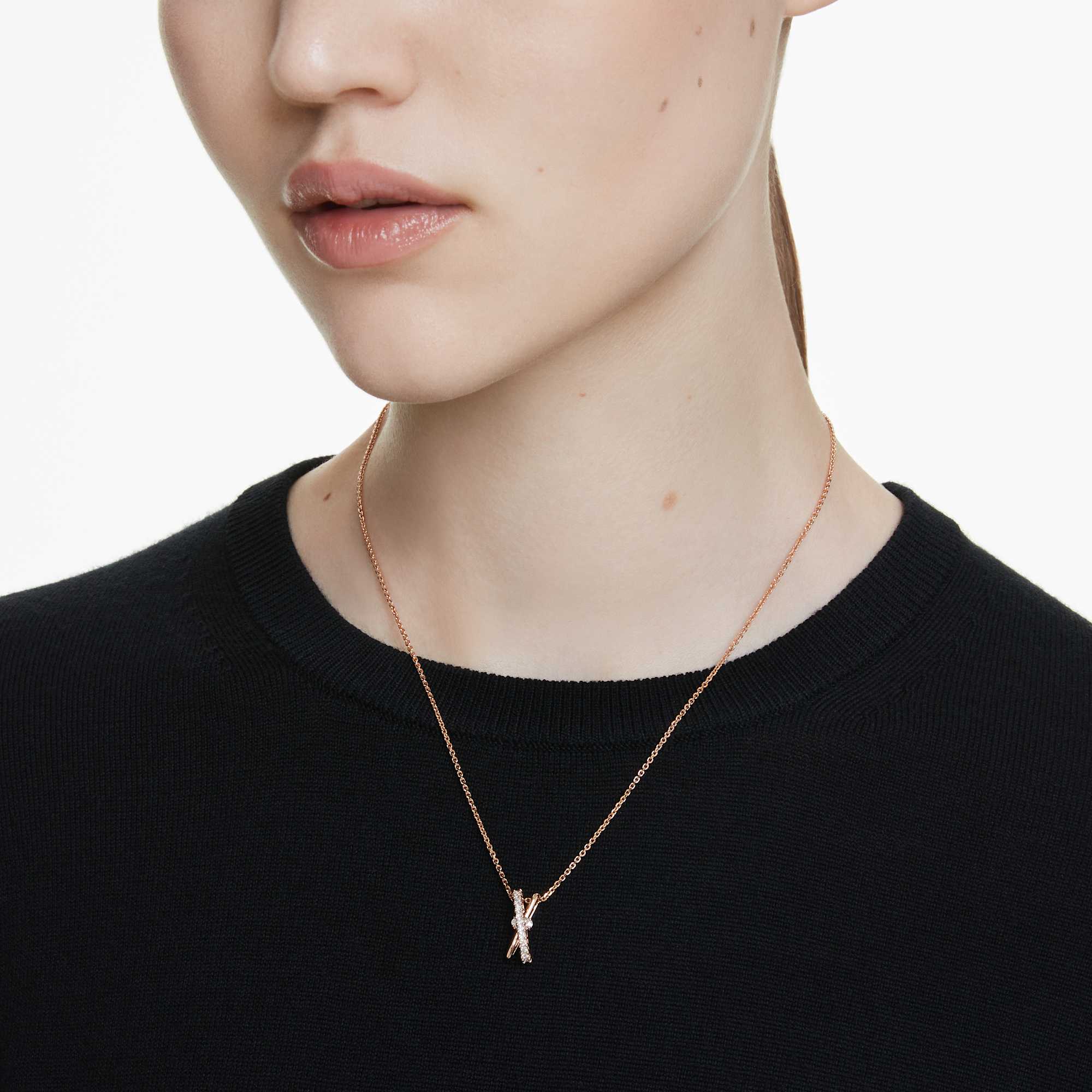 hyperbola-pendant-mixed-cuts-twist-white-18k-rose-gold-finish-swarovski-5689788