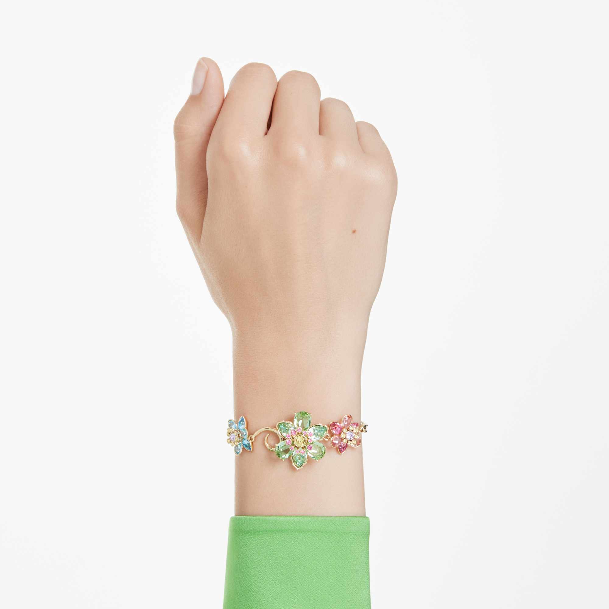 idyllia-bracelet-mixed-cuts-flower-multicolored-18k-gold-finish-swarovski-5717156