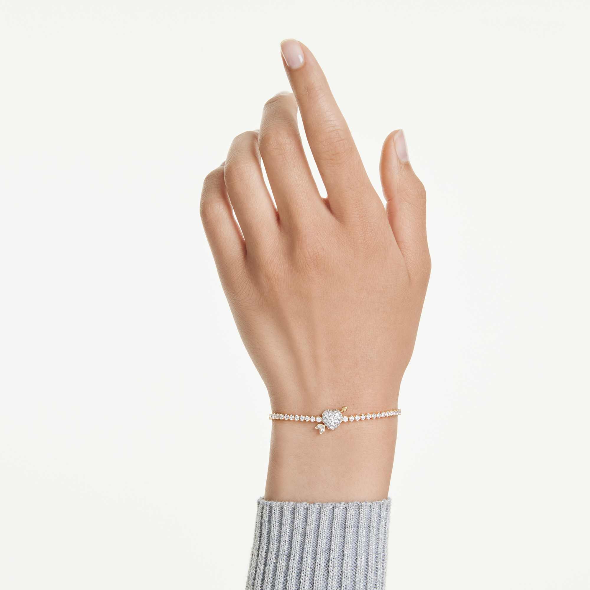idyllia-bracelet-mixed-cuts-heart-with-arrow-white-18k-gold-finish-swarovski-5744061