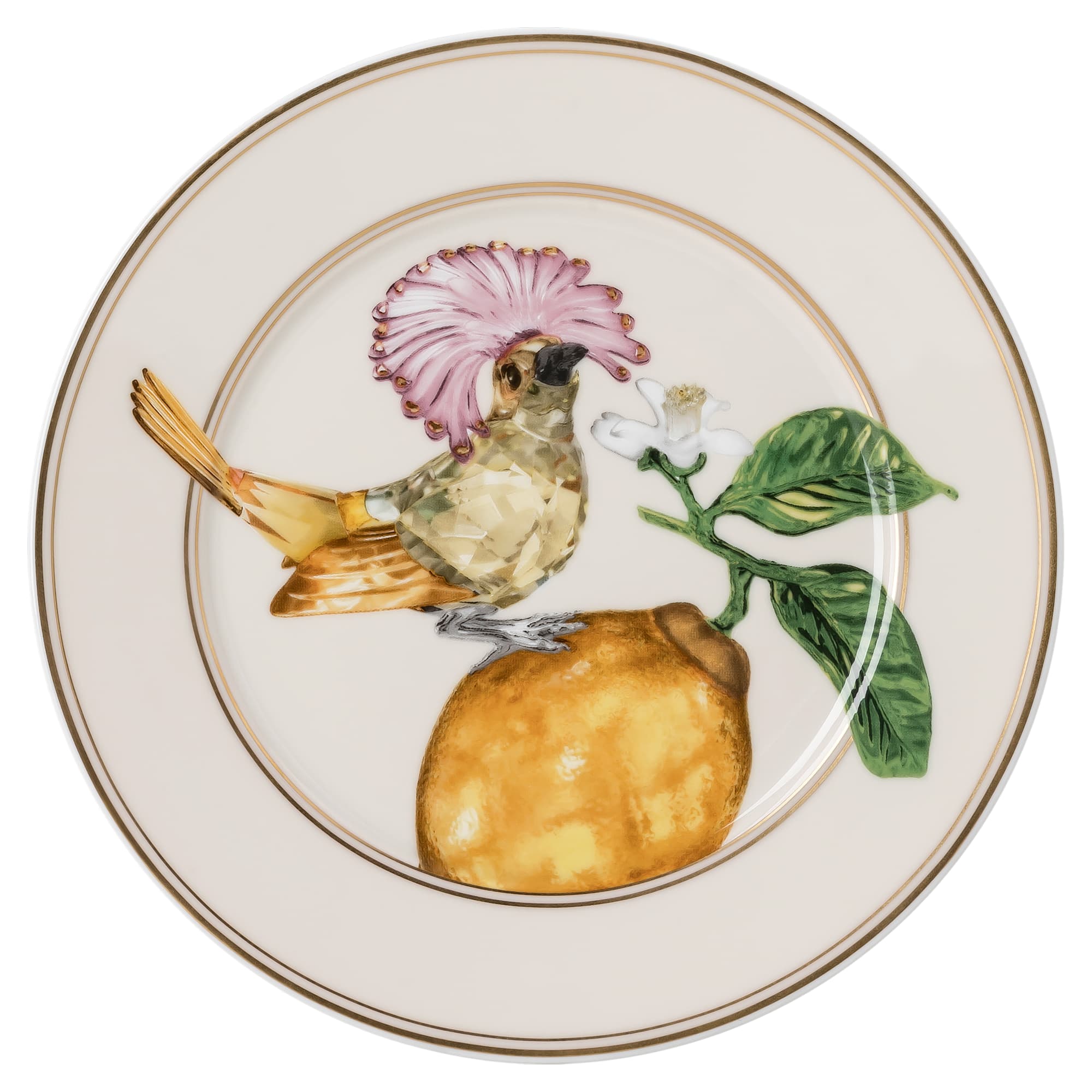 idyllia-bread-plate-porcelain-crystal-print-motif-flycatcher-multicolored-swarovski-5735562