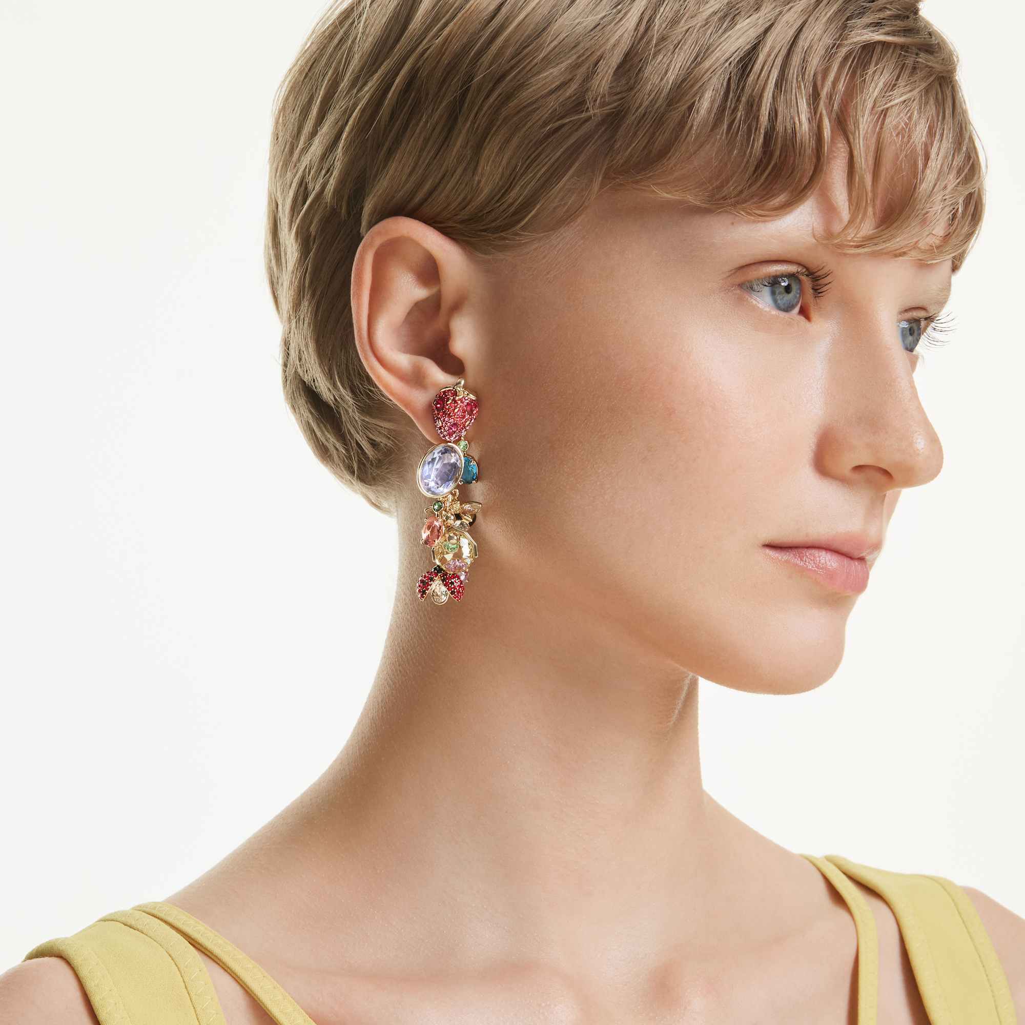 idyllia-clip-earrings-mixed-cuts-fruit-ladybug-multicolored-18k-gold-finish-swarovski-5743818