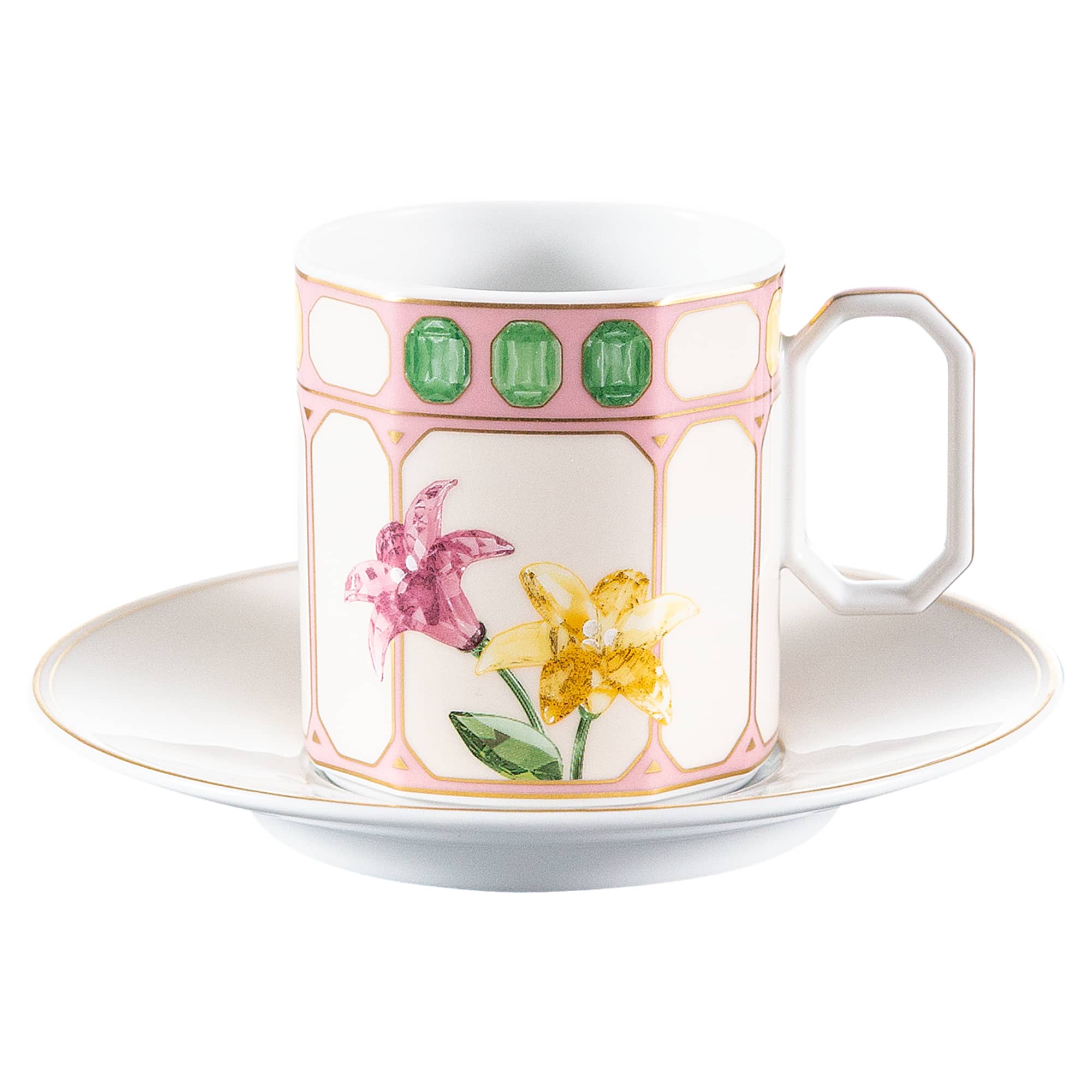 idyllia-coffee-cup-with-saucer-porcelain-crystal-print-motif-flower-multicolored-swarovski-5746192