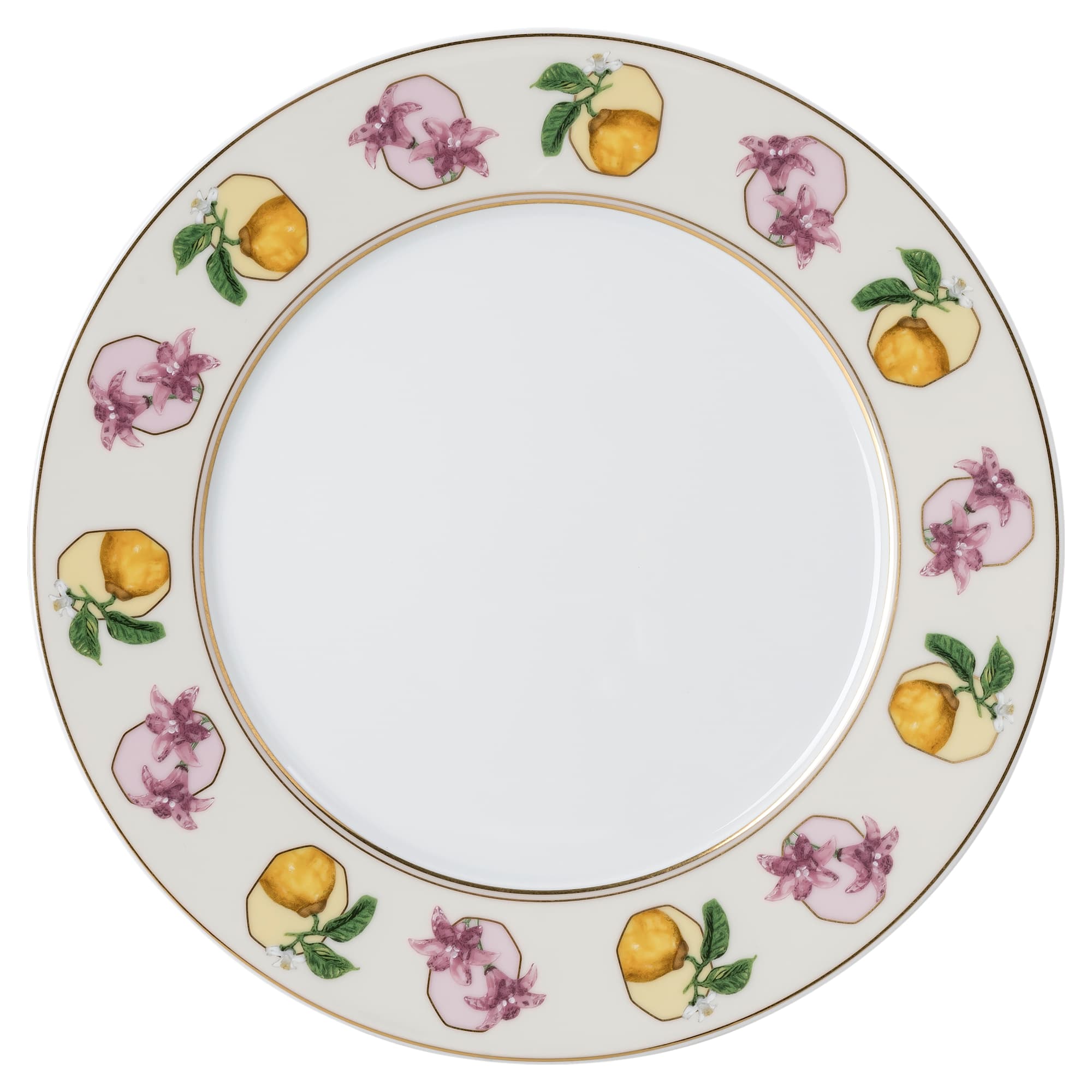 idyllia-dessert-plate-porcelain-crystal-print-motif-lily-citron-multicolored-swarovski-5735518
