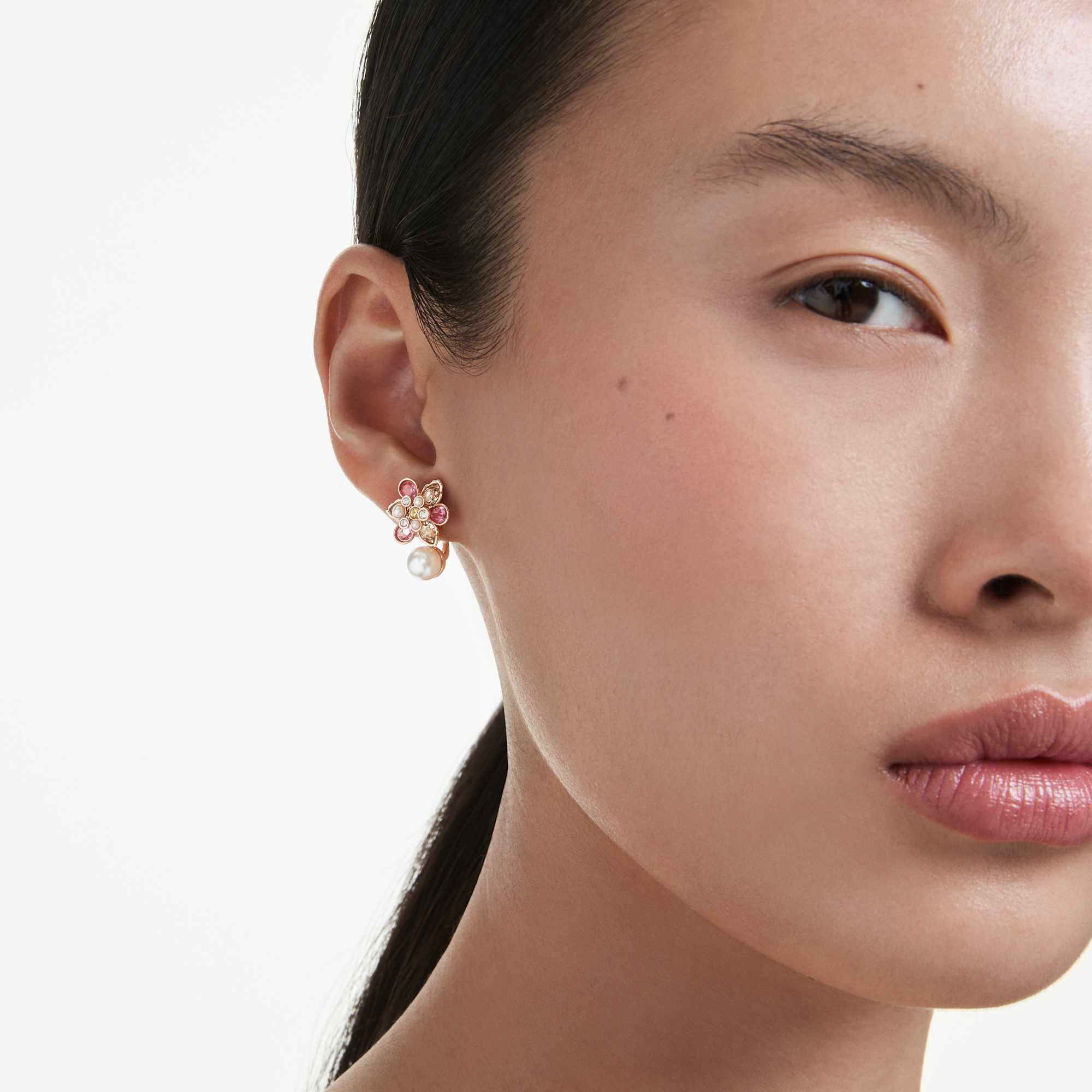 idyllia-earring-jackets-crystal-pearl-mixed-cuts-flower-multicolored-18k-rose-gold-finish-swarovski-5722100