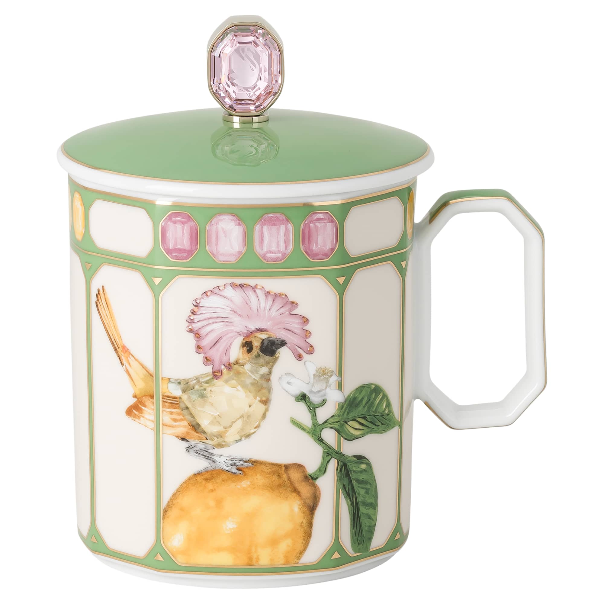 idyllia-mug-porcelain-crystal-print-motif-flycatcher-green-swarovski-5735534