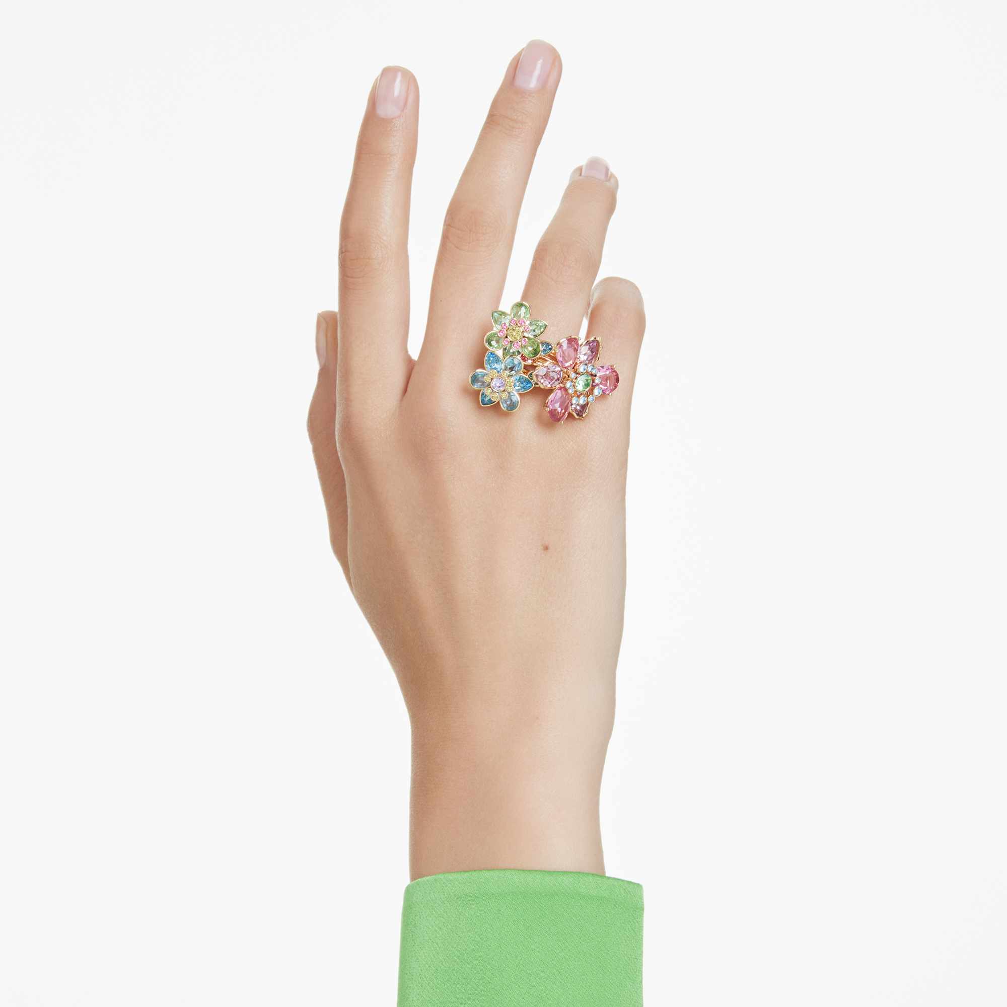 idyllia-ring-mixed-cuts-flower-multicolored-18k-gold-finish-swarovski-5709027