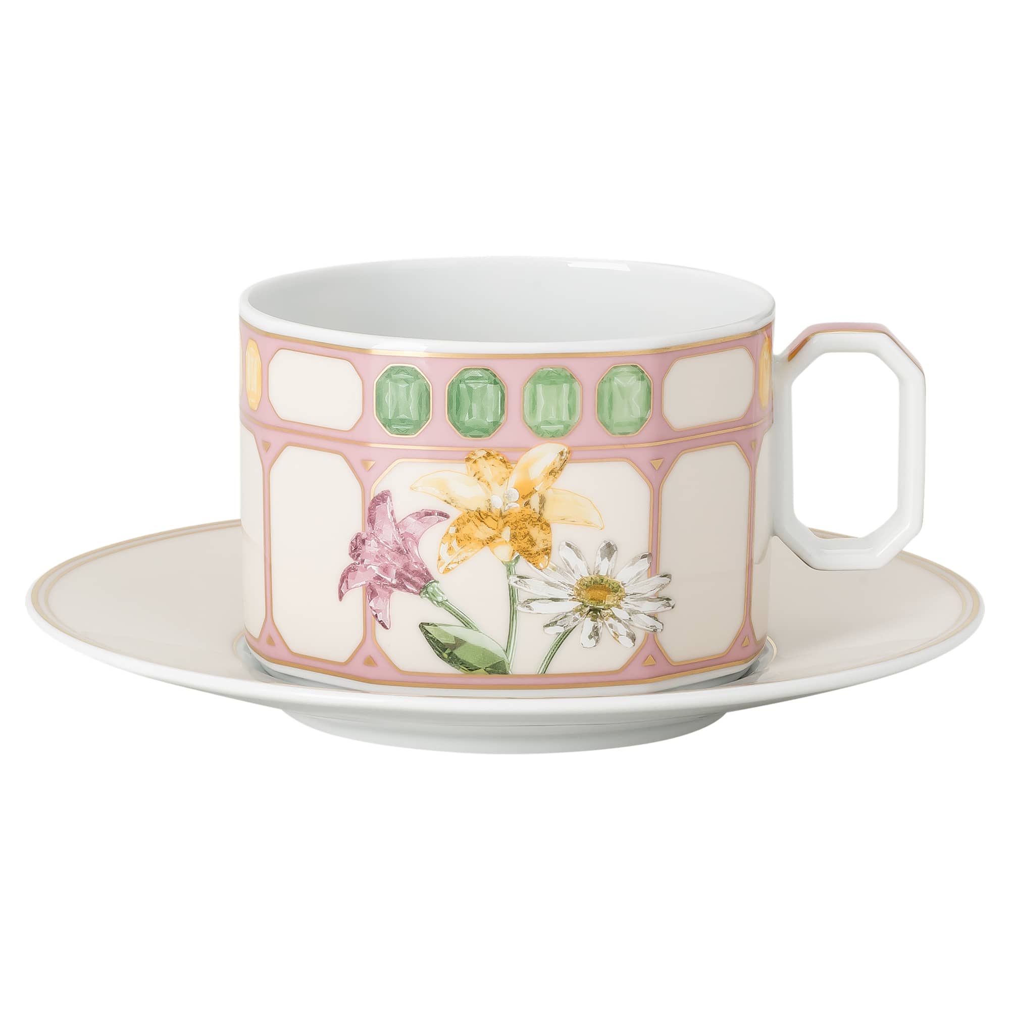 idyllia-teacup-with-saucer-porcelain-crystal-print-motif-bouquet-multicolored-swarovski-5735524
