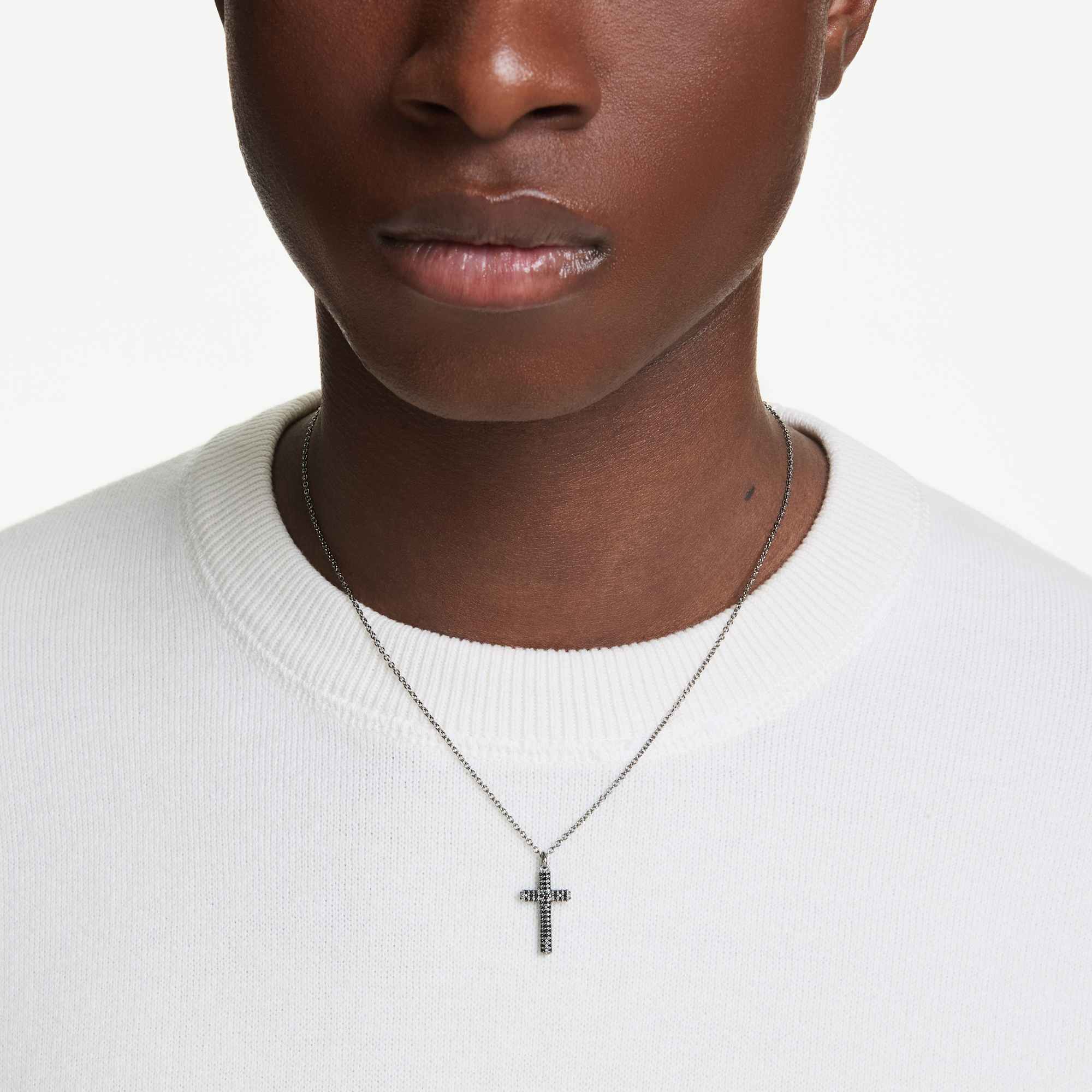 insigne-pendant-cross-gray-ruthenium-plated-swarovski-5727985