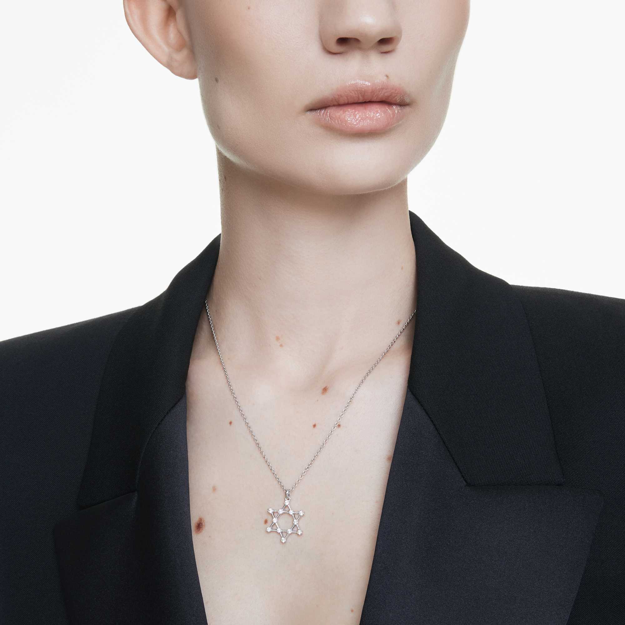 insigne-pendant-round-cut-star-white-rhodium-plated-swarovski-5677156