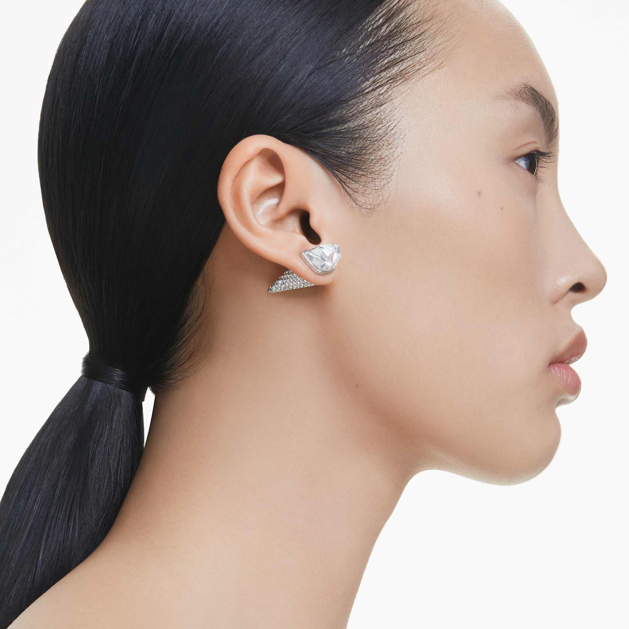 lucent-stud-earrings-pavC3A9-spike-white-rhodium-plated-swarovski-5702789