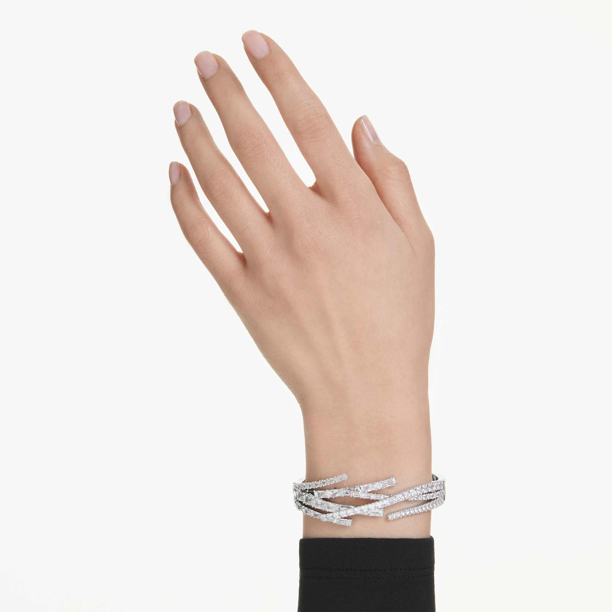 matrix-bangle-mixed-cuts-white-rhodium-plated-swarovski-5726292