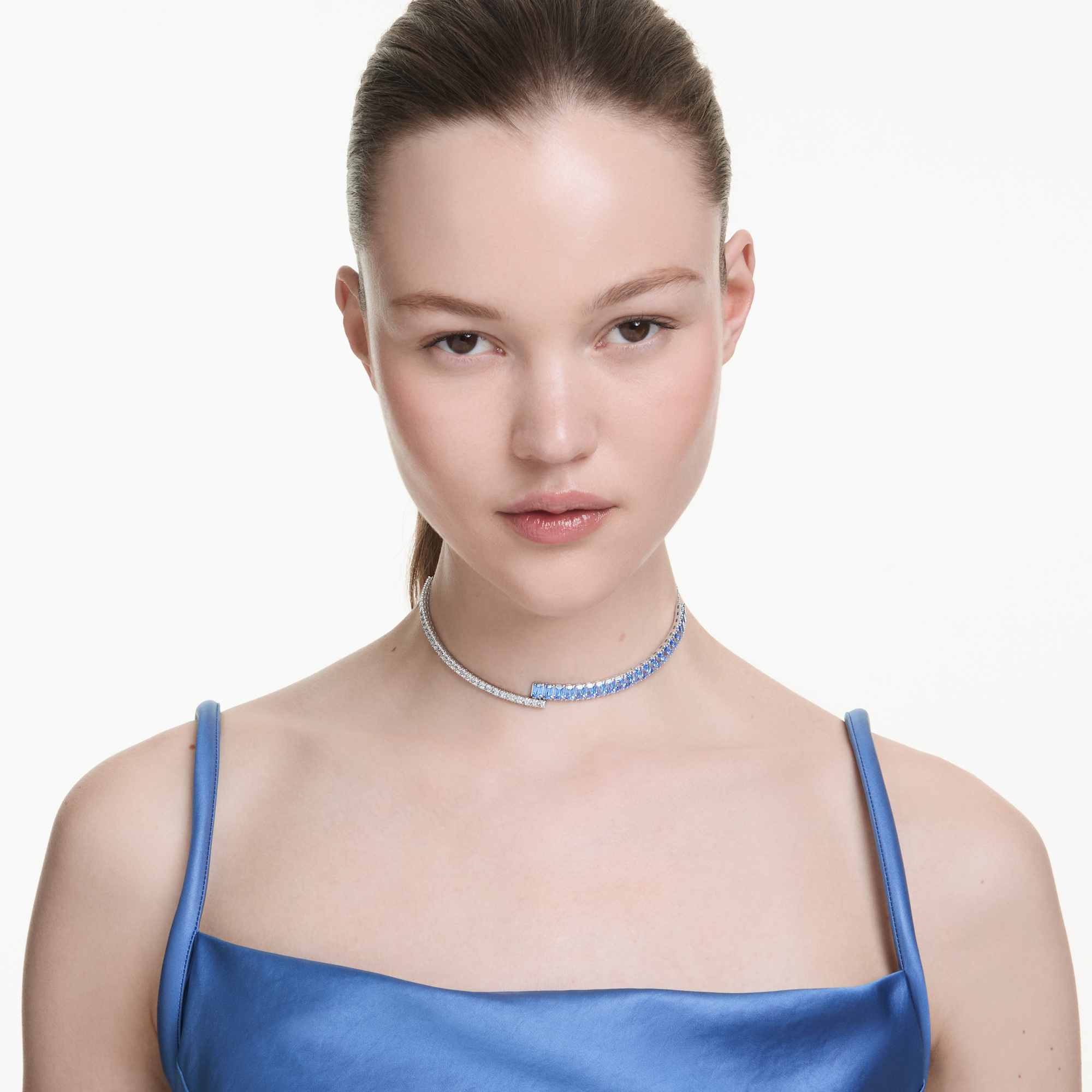 matrix-choker-mixed-cuts-blue-rhodium-plated-swarovski-5722464