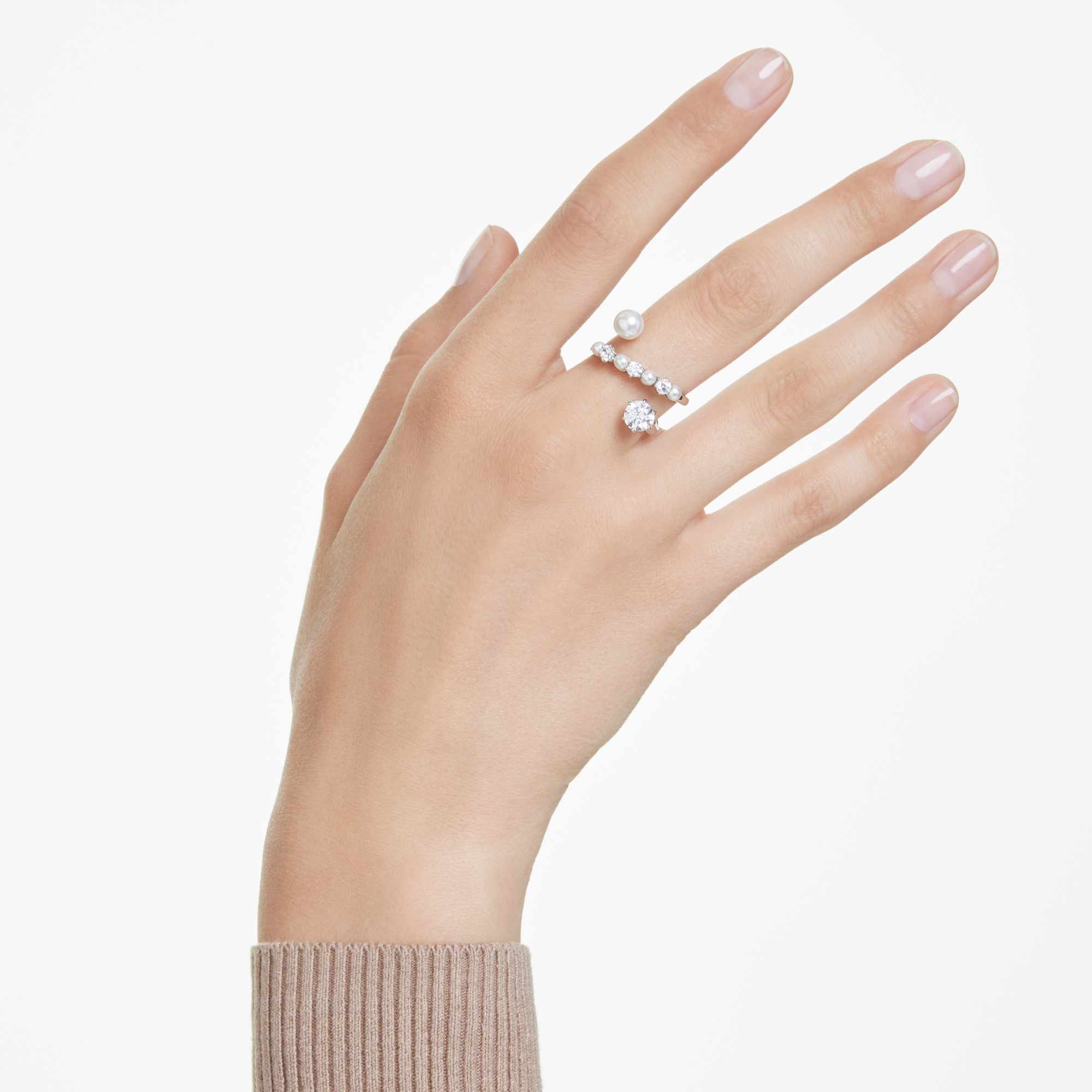 matrix-cocktail-ring-crystal-pearl-round-cut-white-rhodium-plated-swarovski-5705612