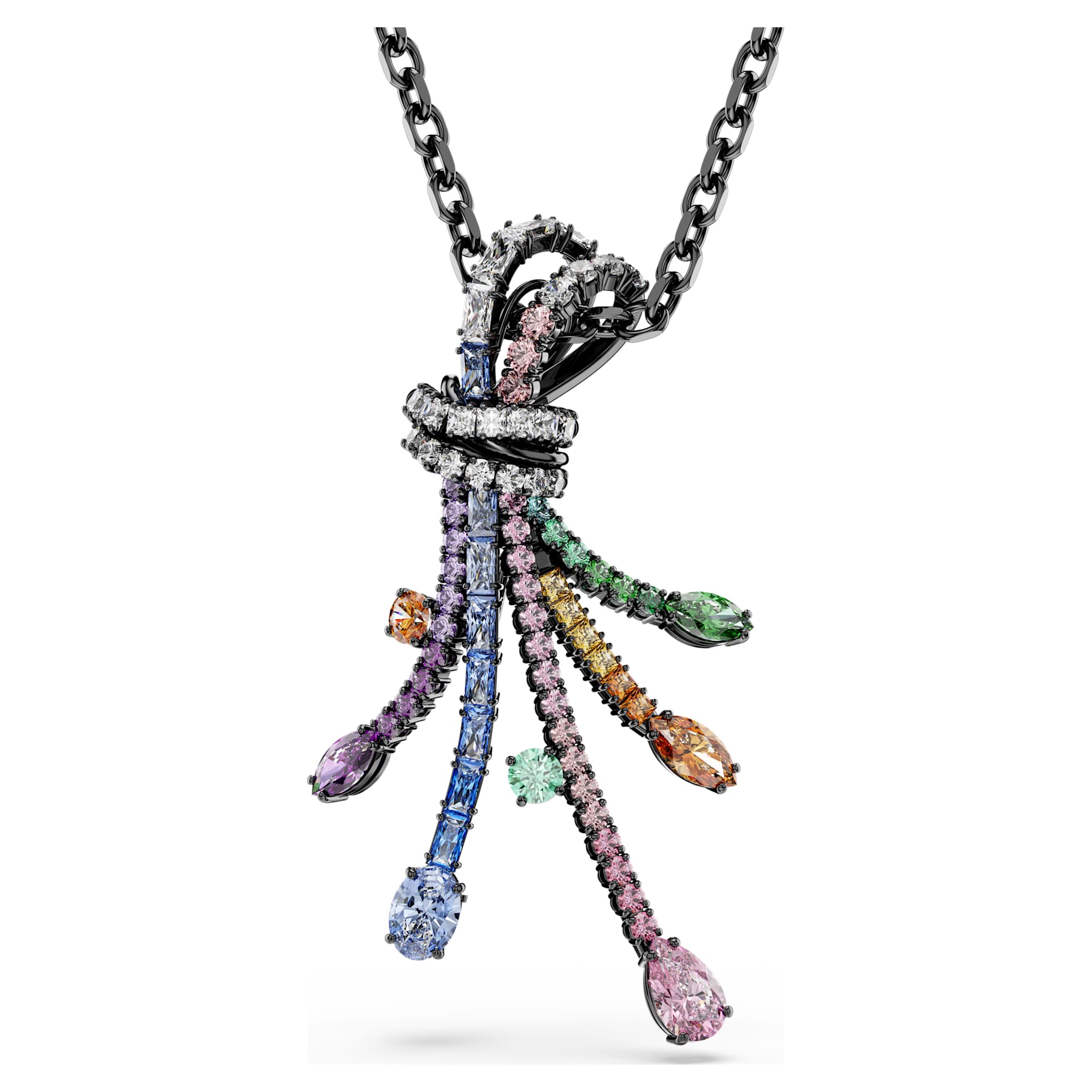 matrix-pendant-and-brooch-mixed-cuts-bouquet-multicolored-ruthenium-plated-swarovski-5742674