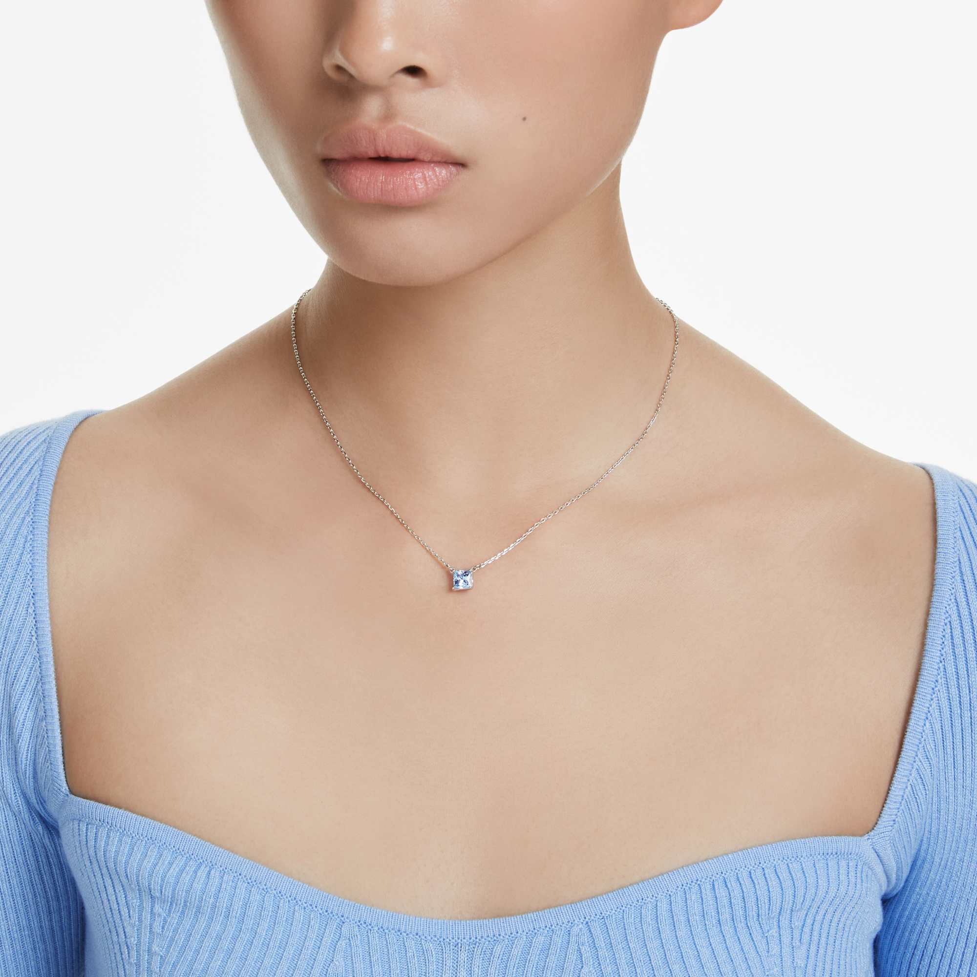 matrix-pendant-square-cut-blue-rhodium-plated-swarovski-5723568