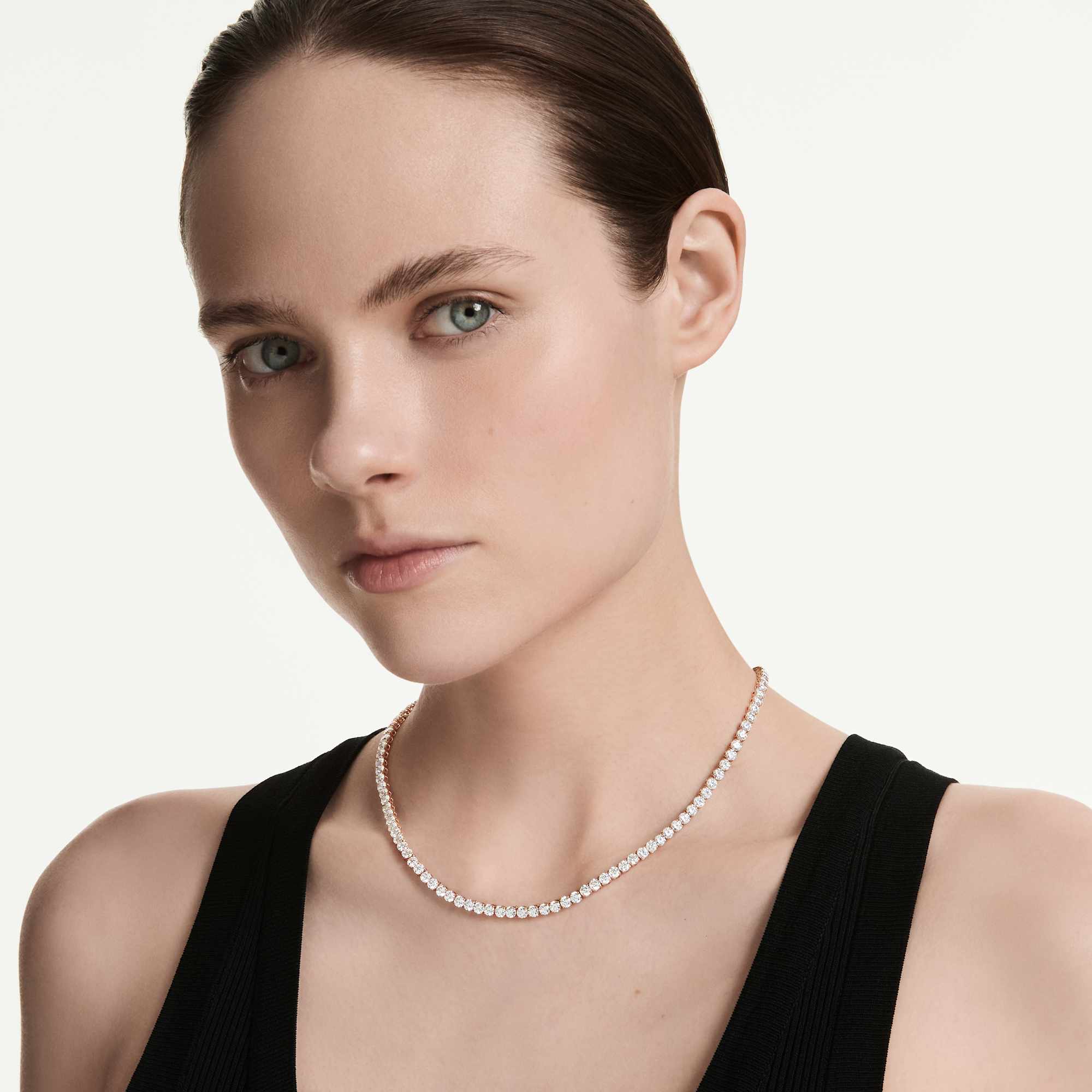 matrix-tennis-necklace-round-cut-white-18k-rose-gold-finish-swarovski-5764194