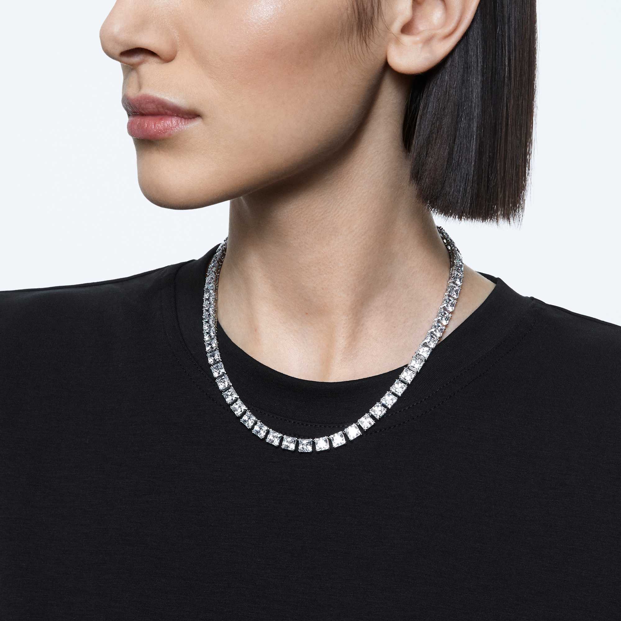 matrix-tennis-necklace-square-cut-white-rhodium-plated-swarovski-5599153