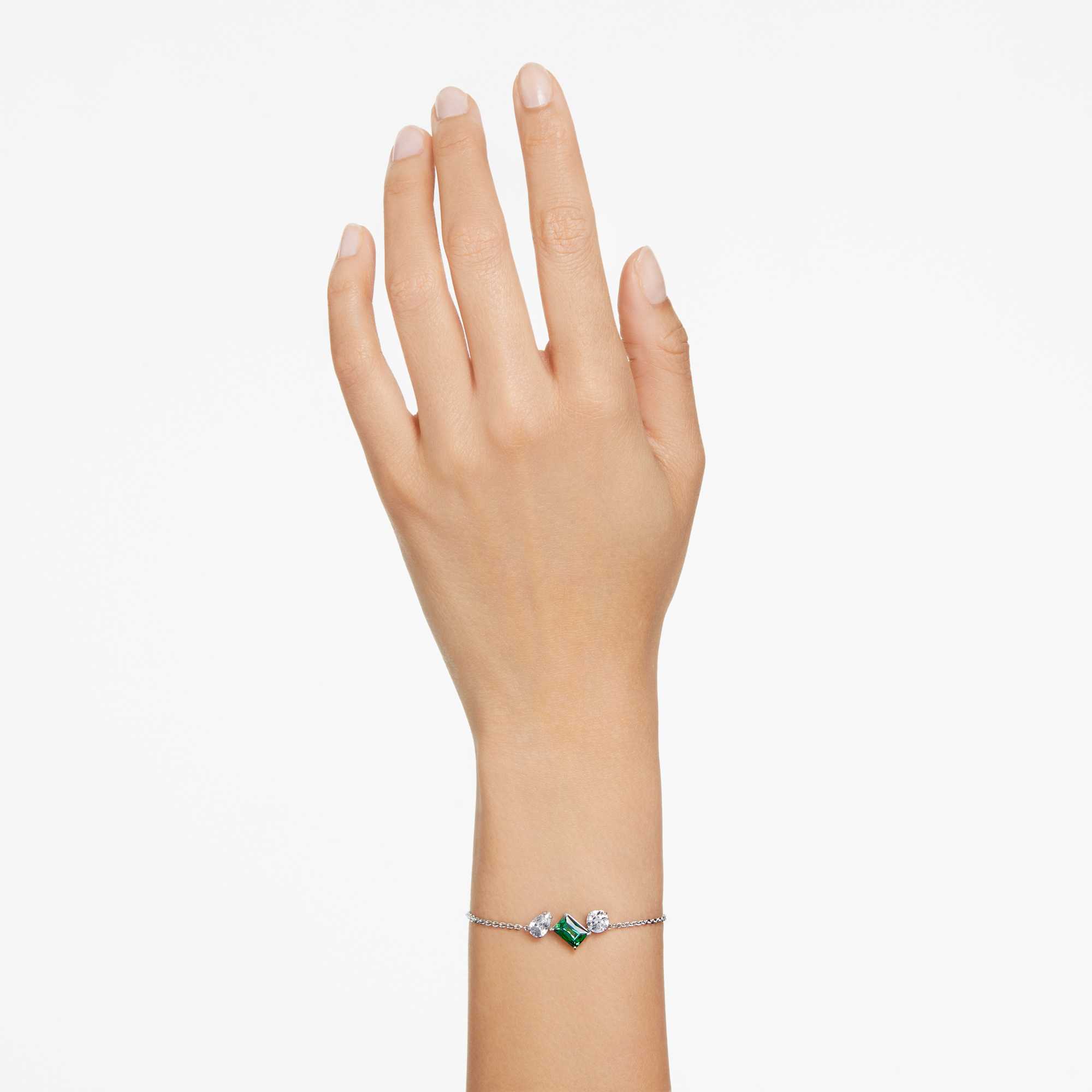 mesmera-bracelet-mixed-cuts-green-rhodium-plated-swarovski-5668360
