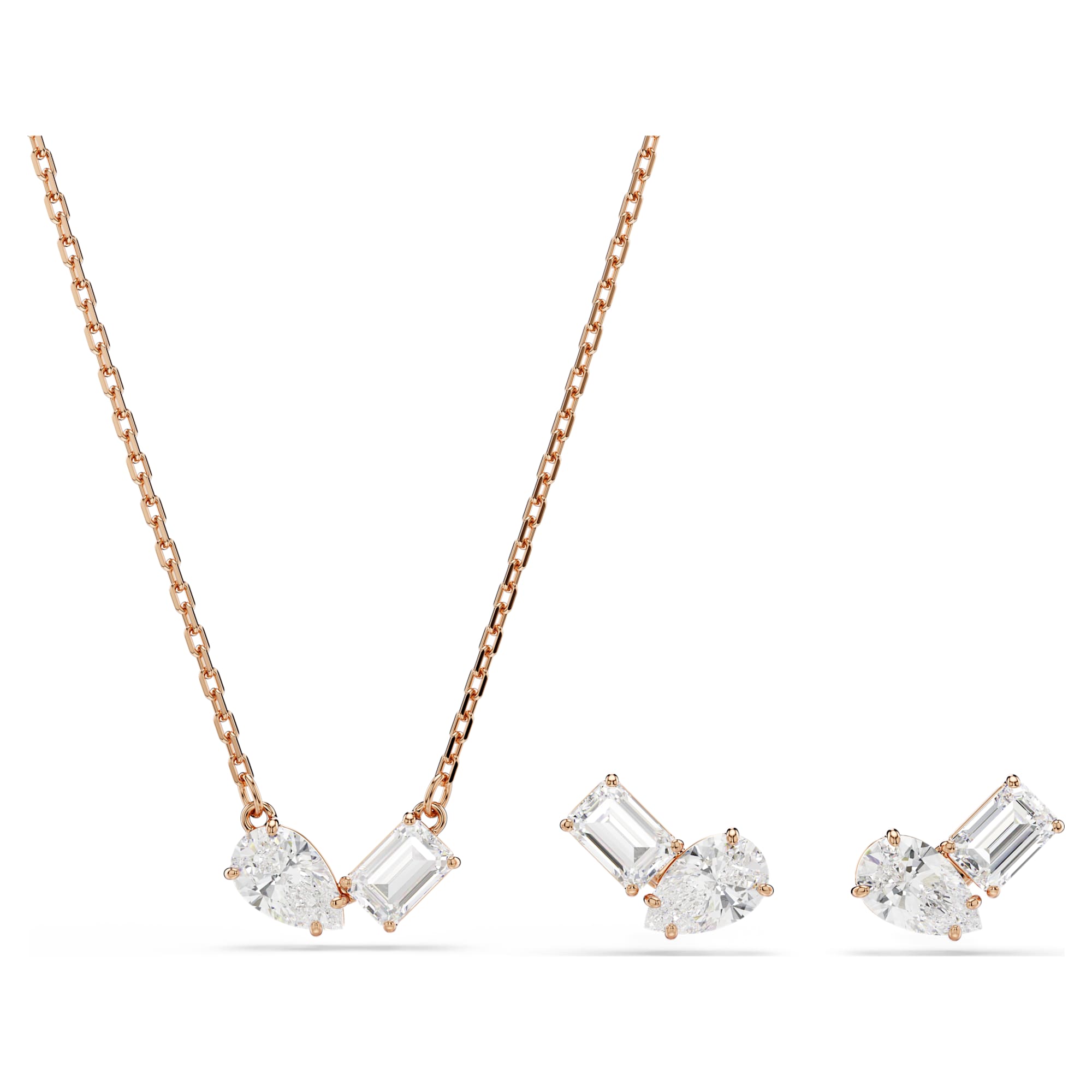 mesmera-set-pear-cut-octagon-cut-white-18k-rose-gold-finish-swarovski-5734246