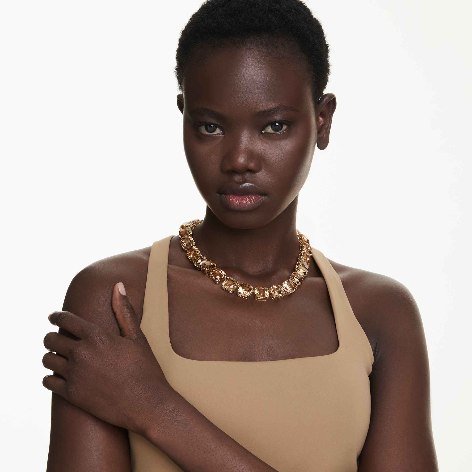 millenia-necklace-octagon-cut-caramel-18k-gold-finish-swarovski-5718357