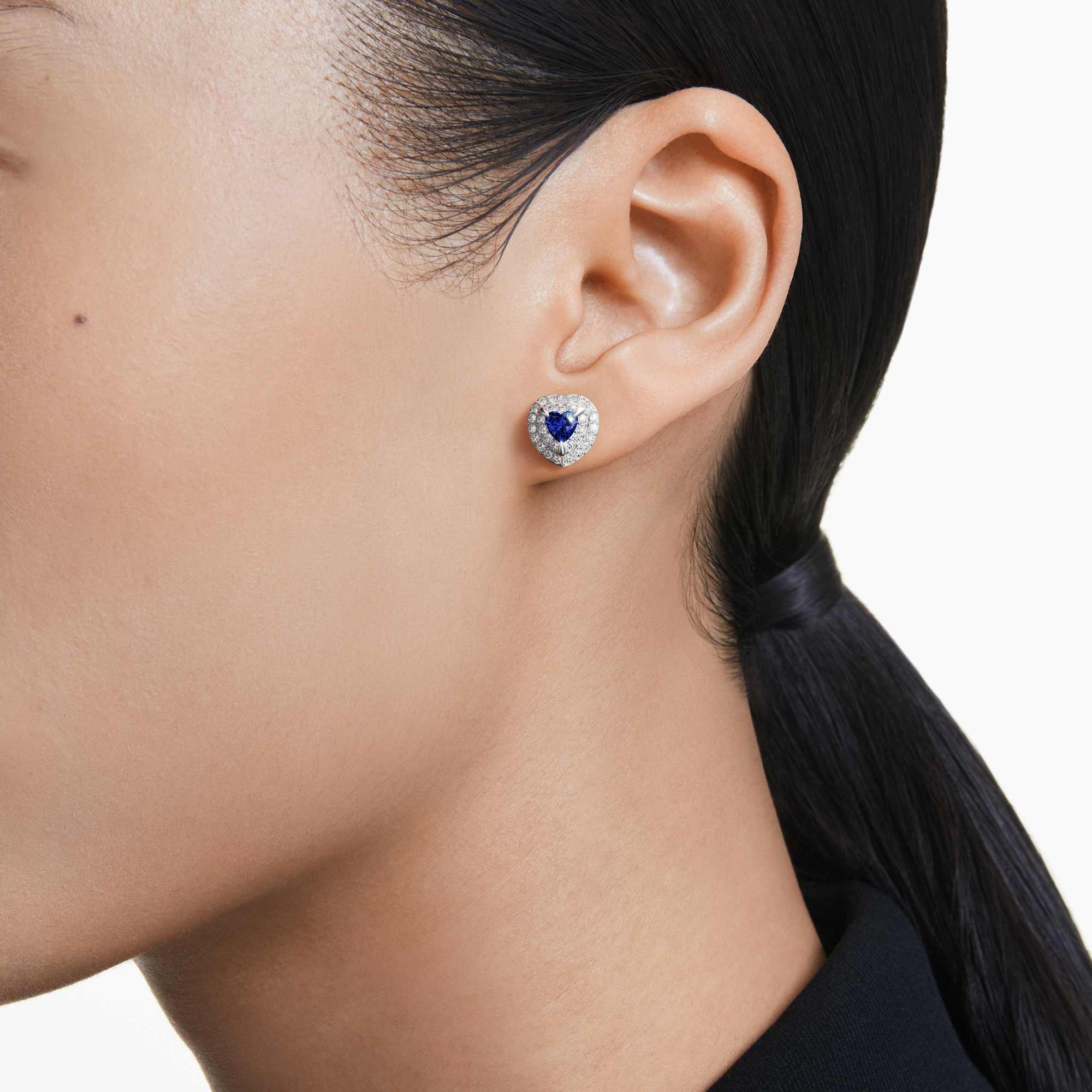 one-stud-earrings-heart-cut-pavC3A9-heart-blue-rhodium-plated-swarovski-5743581