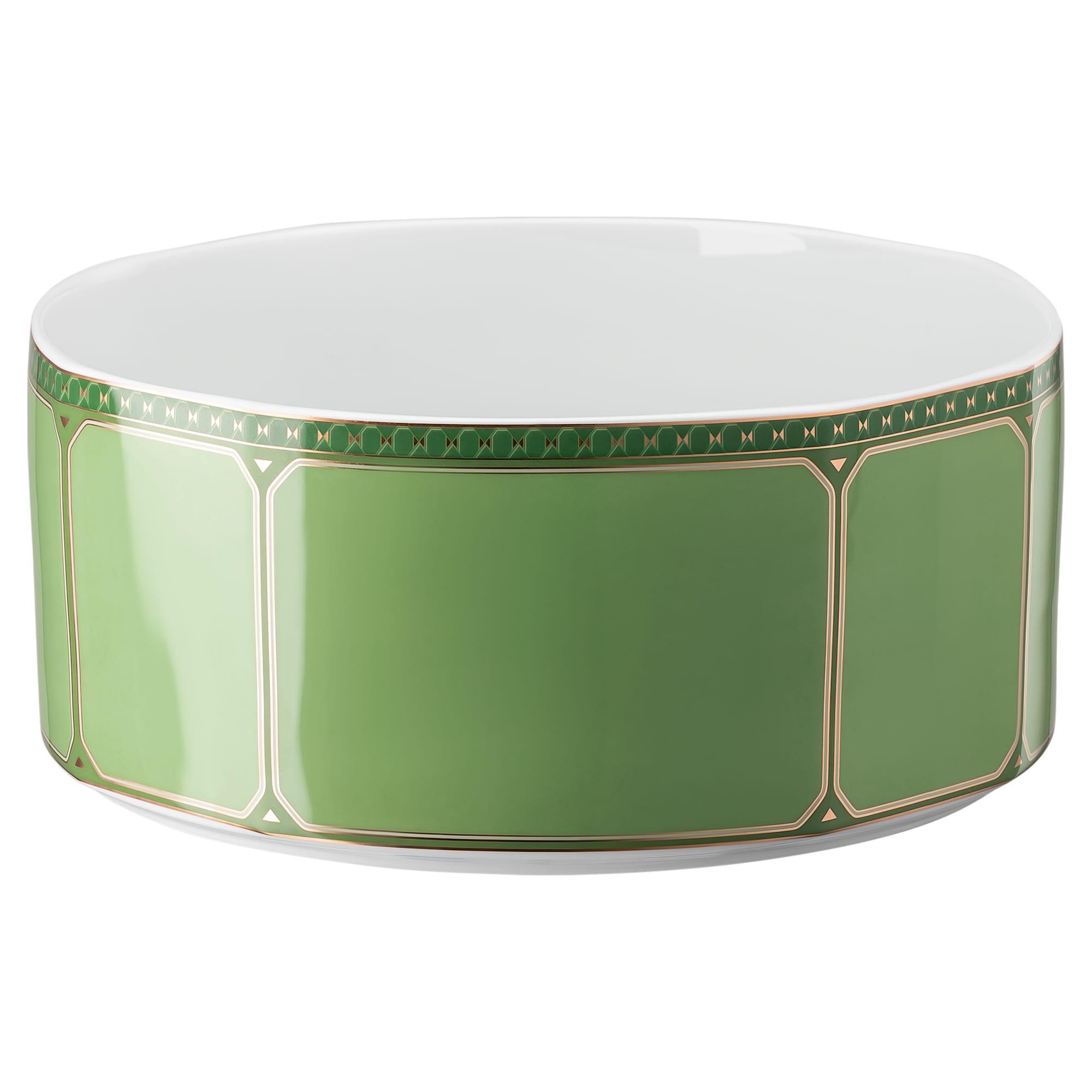 signum-serving-bowl-porcelain-large-green-swarovski-5634386