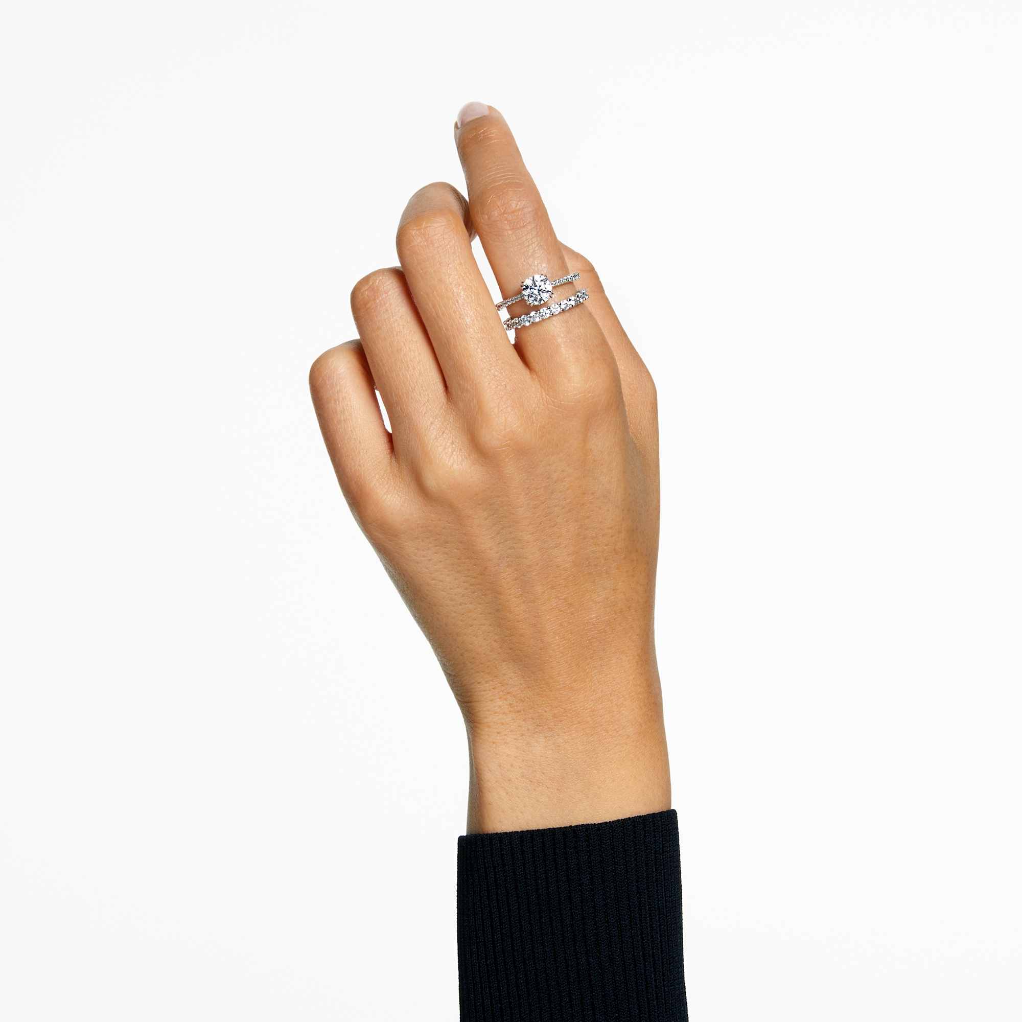 stilla-ring-set-28229-round-cut-white-rhodium-plated-swarovski-5647662