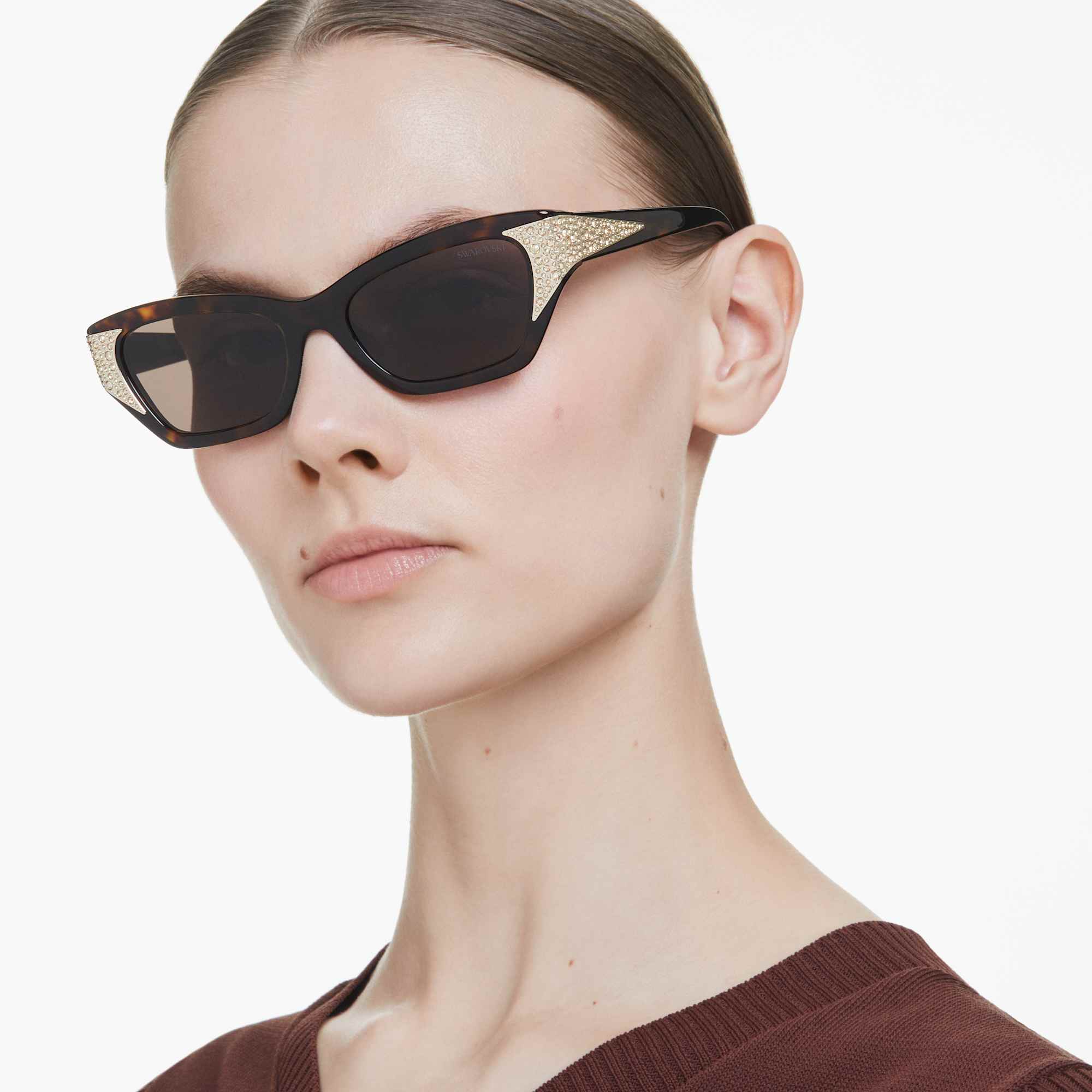sunglasses-cat-eye-shape-sk6029-brown-swarovski-5706559
