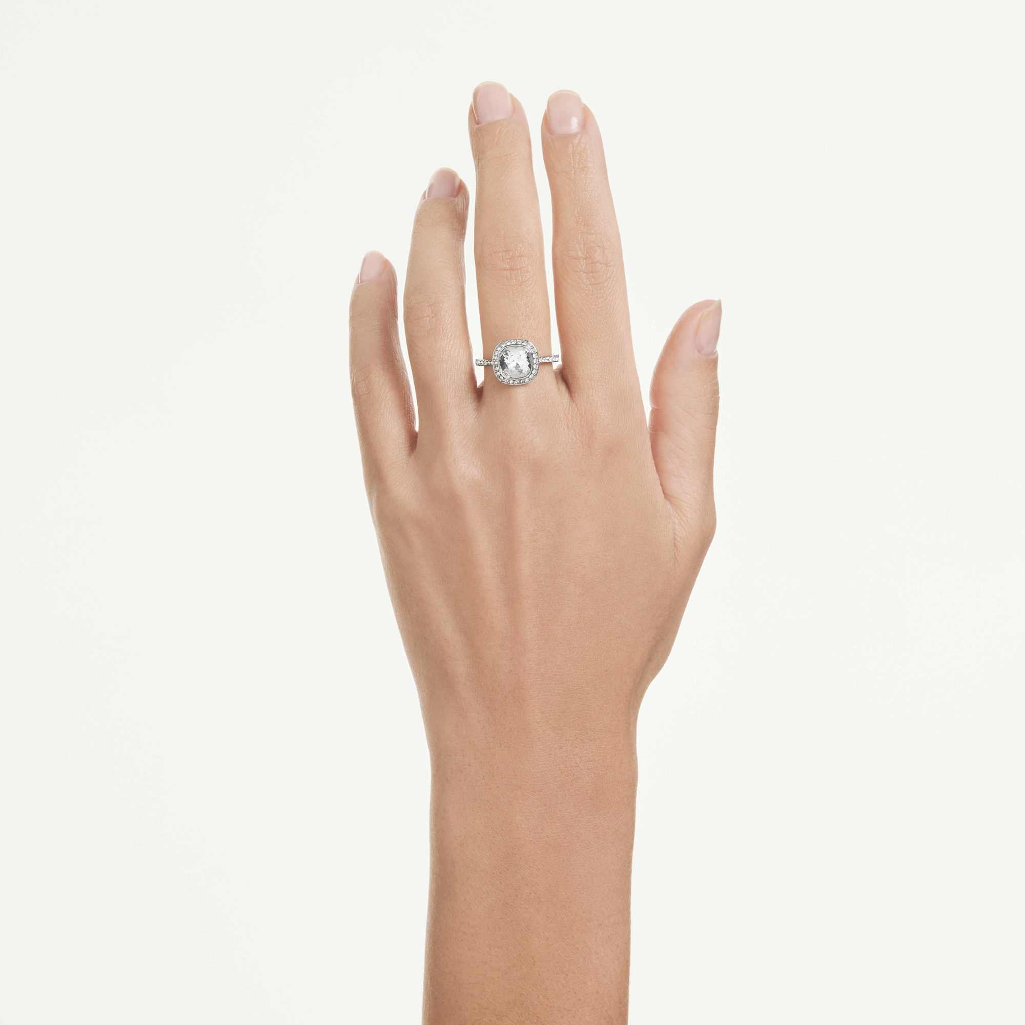una-angelic-halo-ring-cushion-cut-white-rhodium-plated-swarovski-5758469