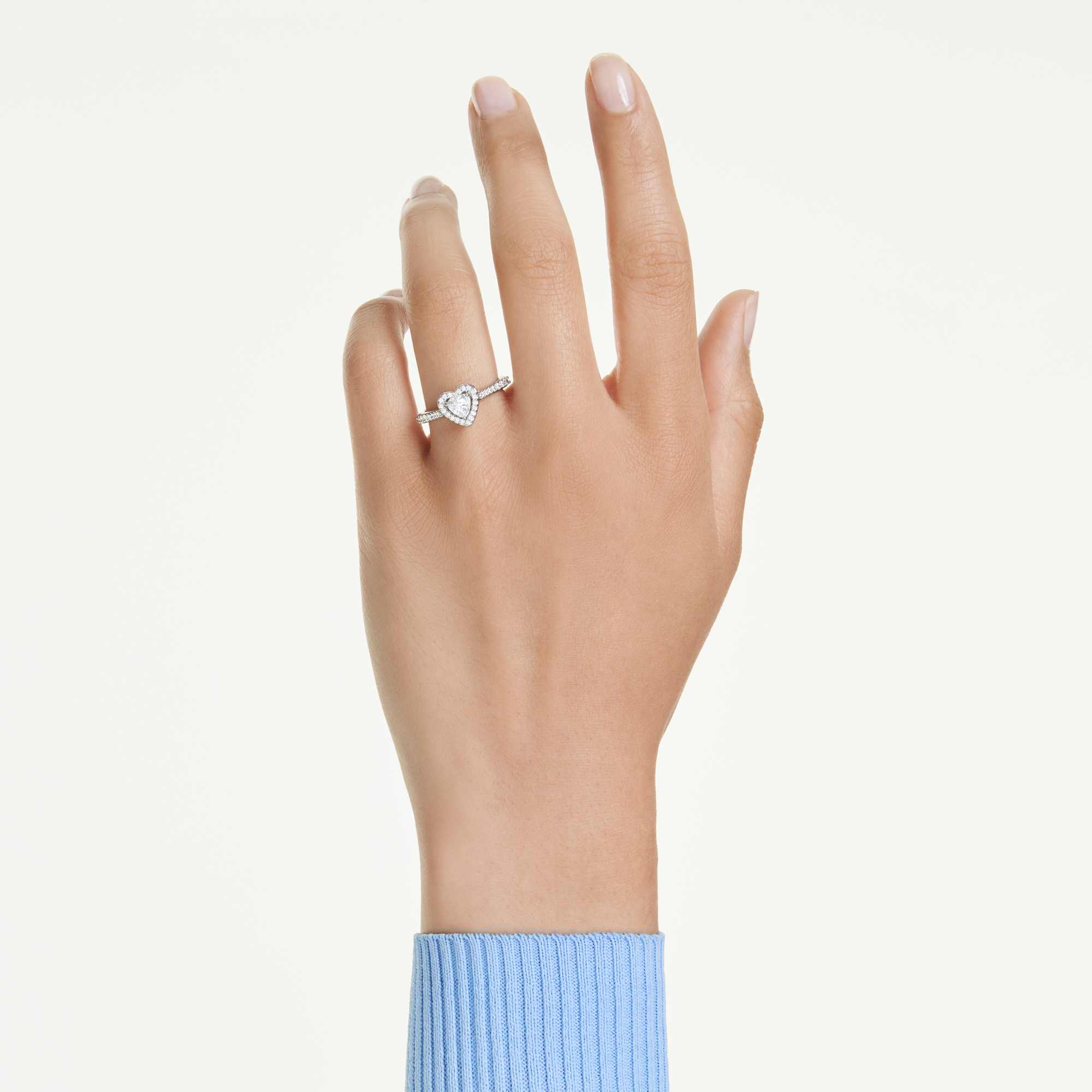 una-angelic-motif-ring-mixed-cuts-heart-white-rhodium-plated-swarovski-5744045