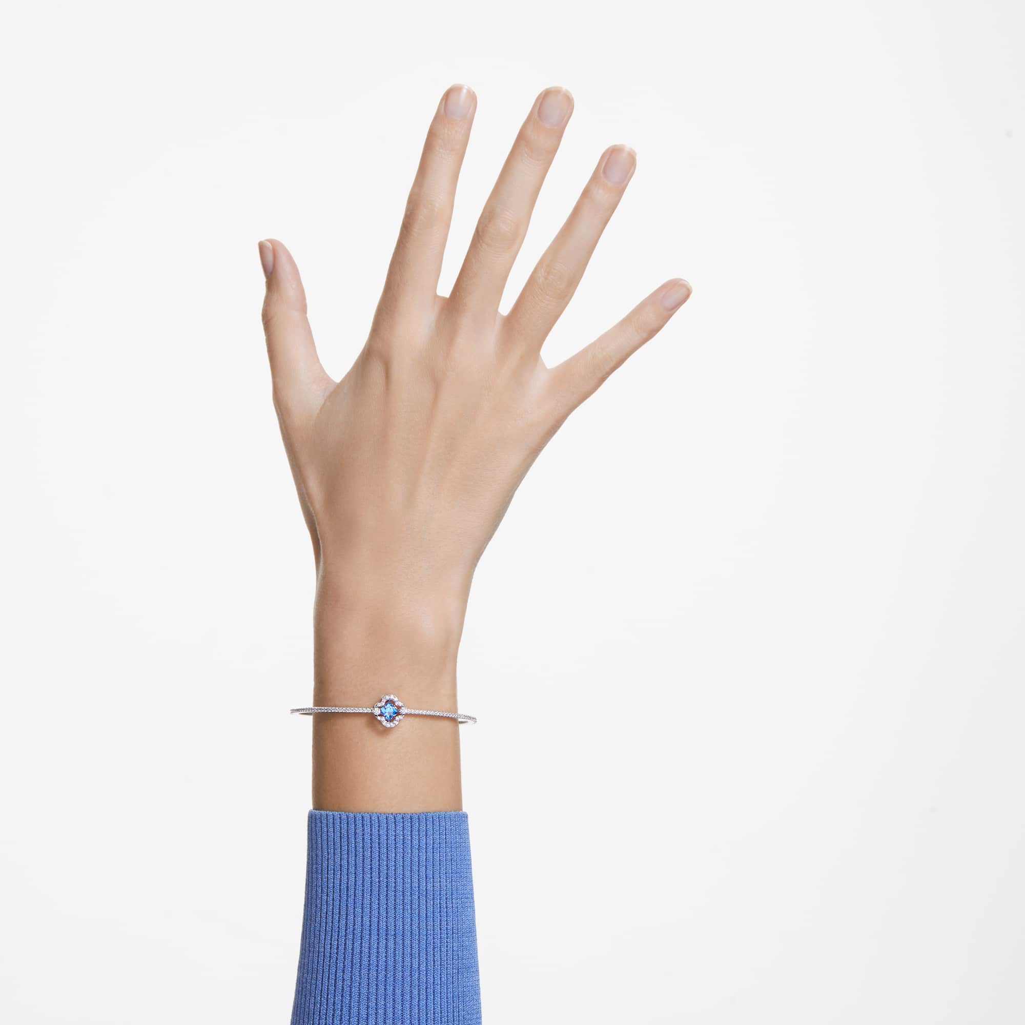 una-bangle-clover-blue-rhodium-plated-swarovski-5642922