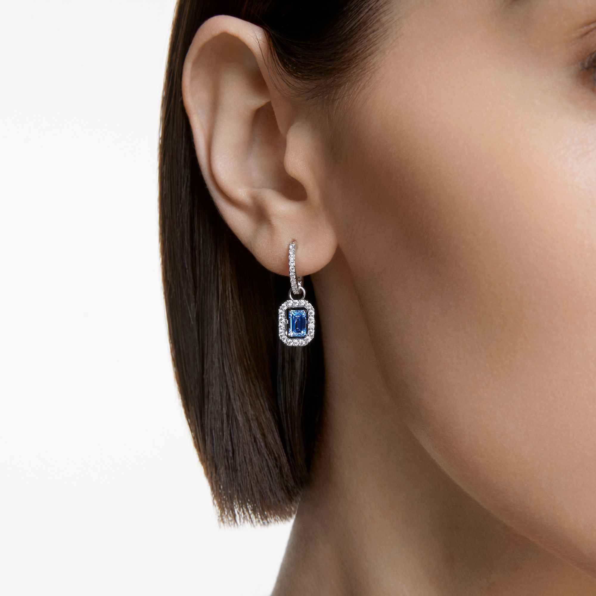 una-drop-earrings-octagon-cut-blue-rhodium-plated-swarovski-5619500
