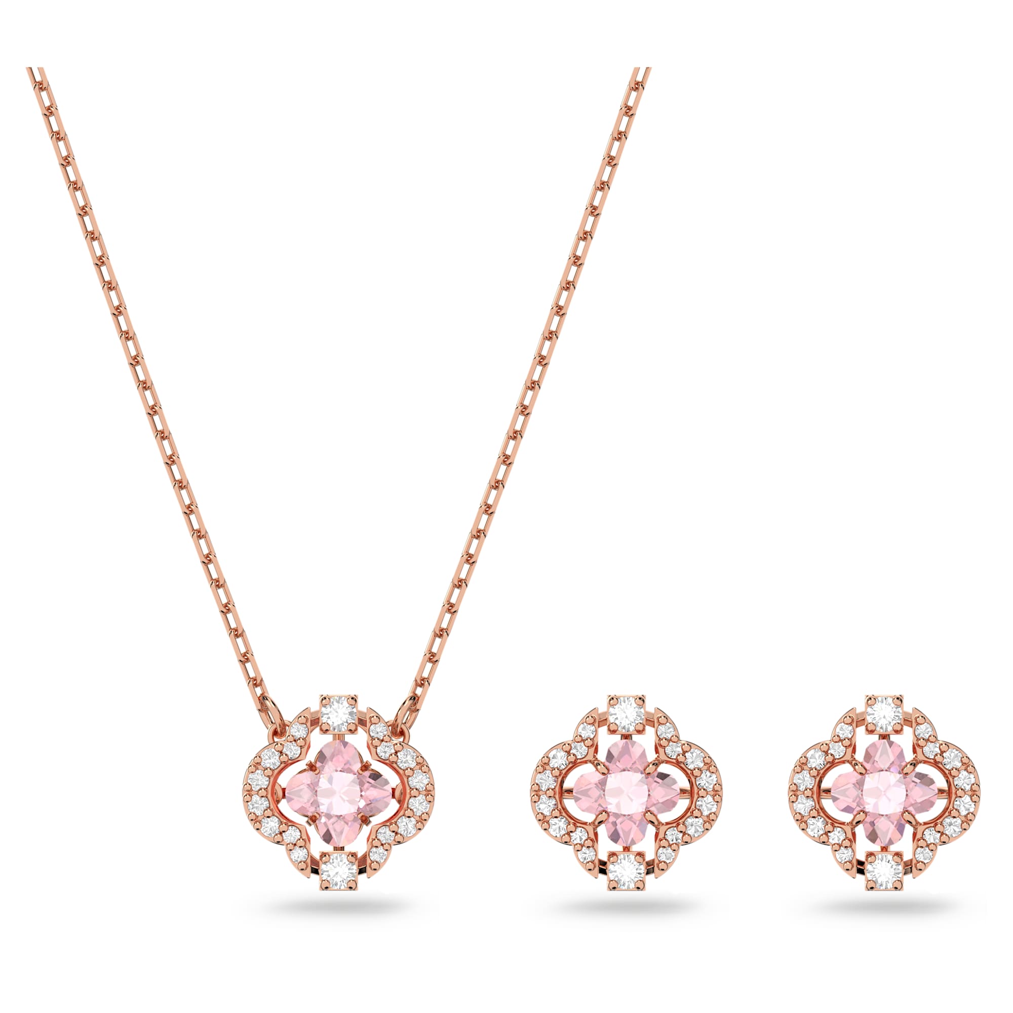 una-set-mixed-cuts-clover-pink-18k-rose-gold-finish-swarovski-5516488